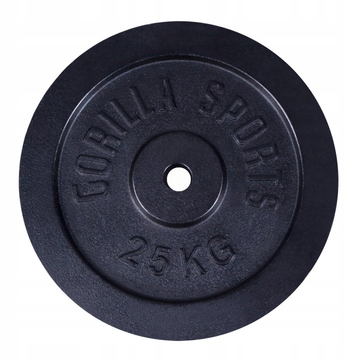 

Obciążenie żeliwne 25kg czarne 30mm Gorilla Sports