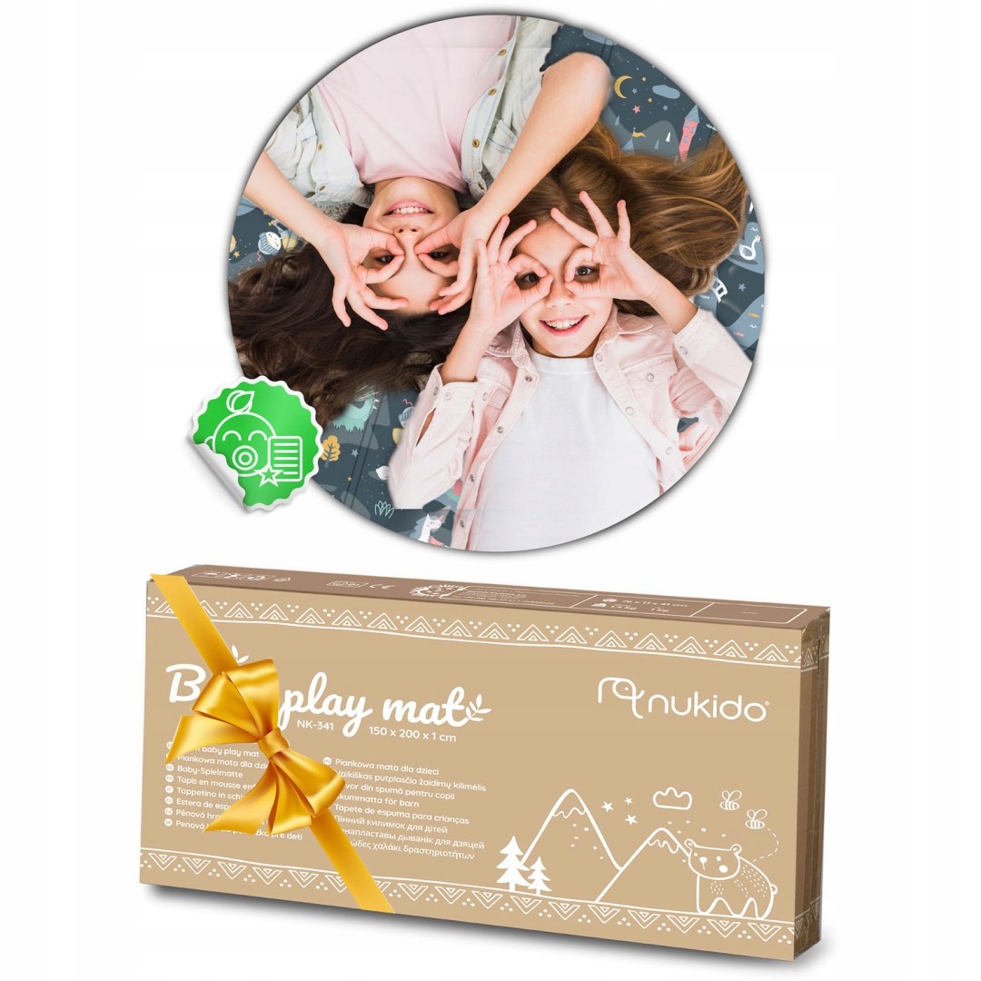 DUŻA MATA PIANKOWA DWUSTRONNA EDUKACYJNA XXL GRUBA 200x150cm SKŁADANA LEKKA Kod producenta 734102