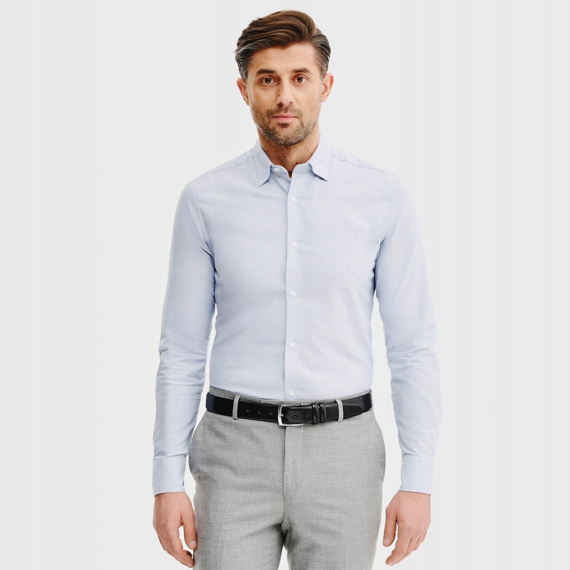 Světle modrá pánská košile Slim Fit 100% Bavlna Pako Lorente vel M