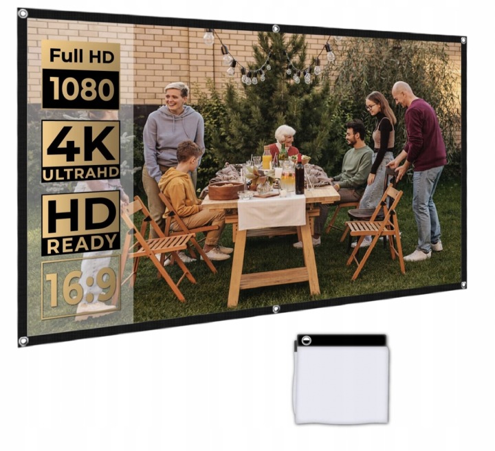 Projektor H1 Full Hd 1080p 4K 9500lm Bluetooth projekční plátno 100"