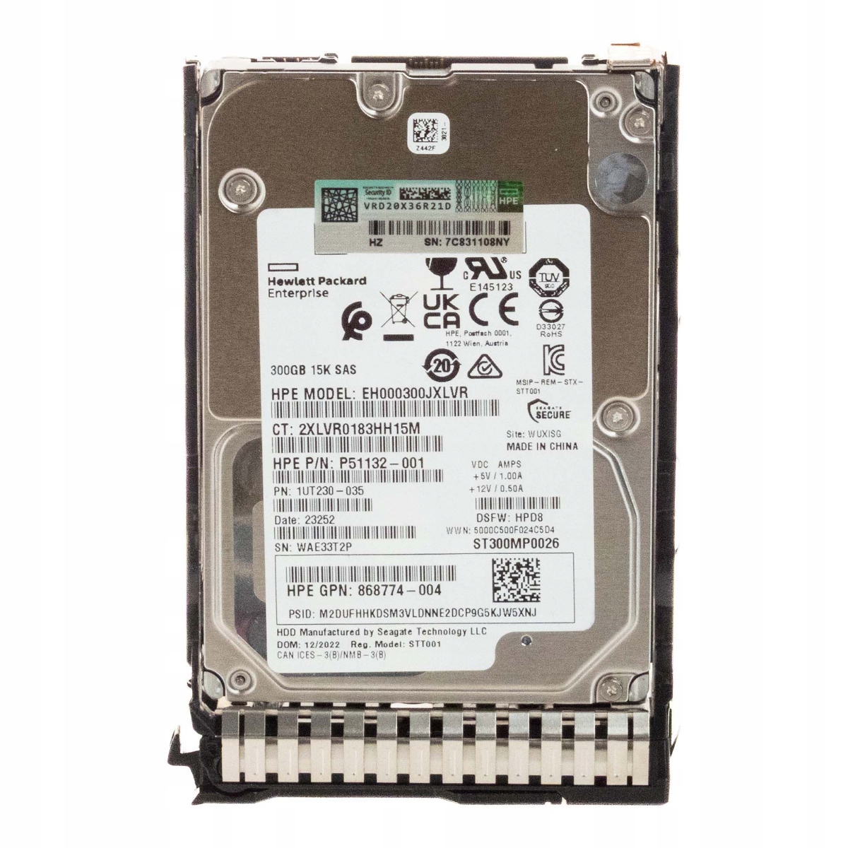 Hp P51132-001 300GB 15K 256MB SAS-3 2.5'' EH000300JXLVR
