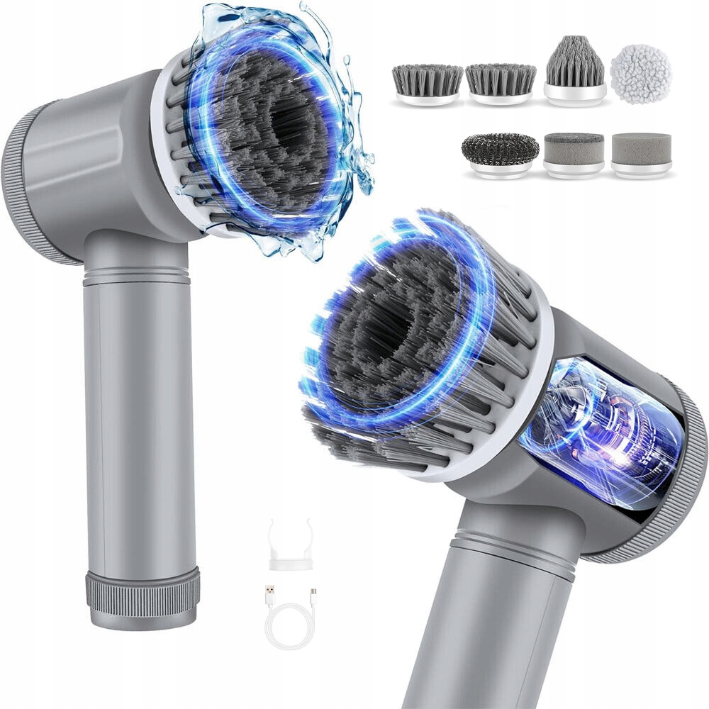 Levně Elektrický Rotační Kartáč Na Čištění Spin Scrubber Sada 7V1 IPX6