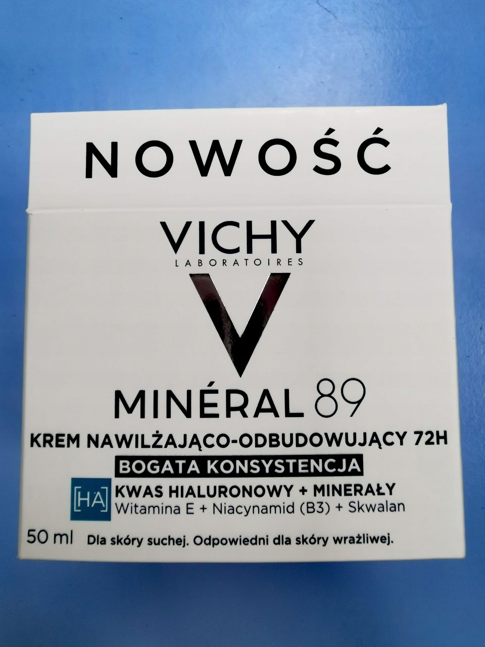 Vichy Mineral 89 Rich Krem nawilżająco-odbudowujący 72h, 50 ml