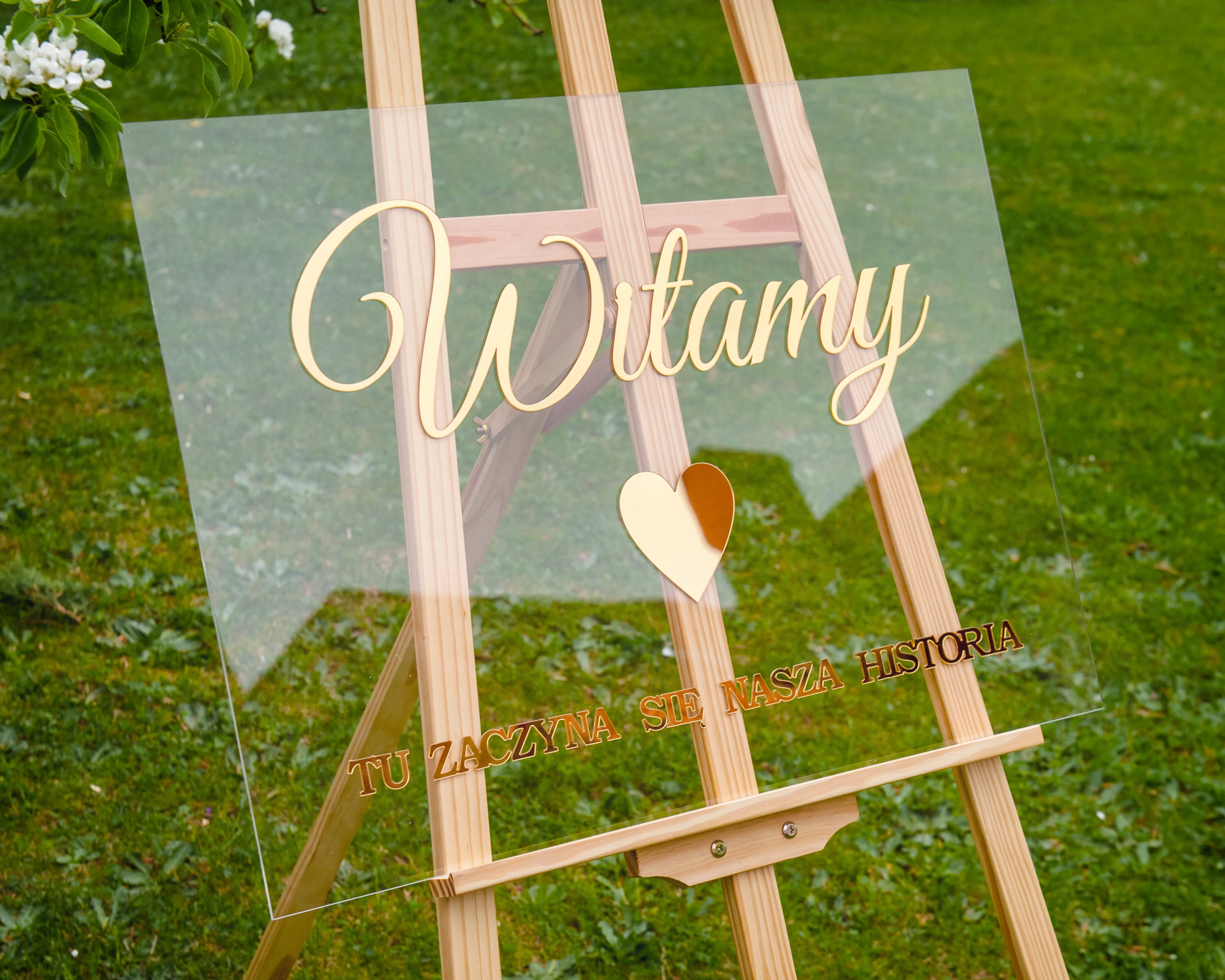 Tablica powitalna wesele ślub dekoracja prostokąt przeźroczysty TABŚ-6Z EAN (GTIN) 5906400608196