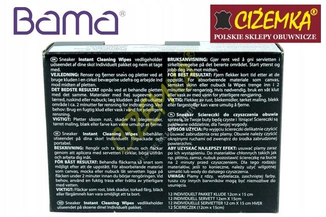 1X BAMA SNEAKER ŚCIERECZKI CHUSTECZKI BUTÓW SKÓR Marka Bama