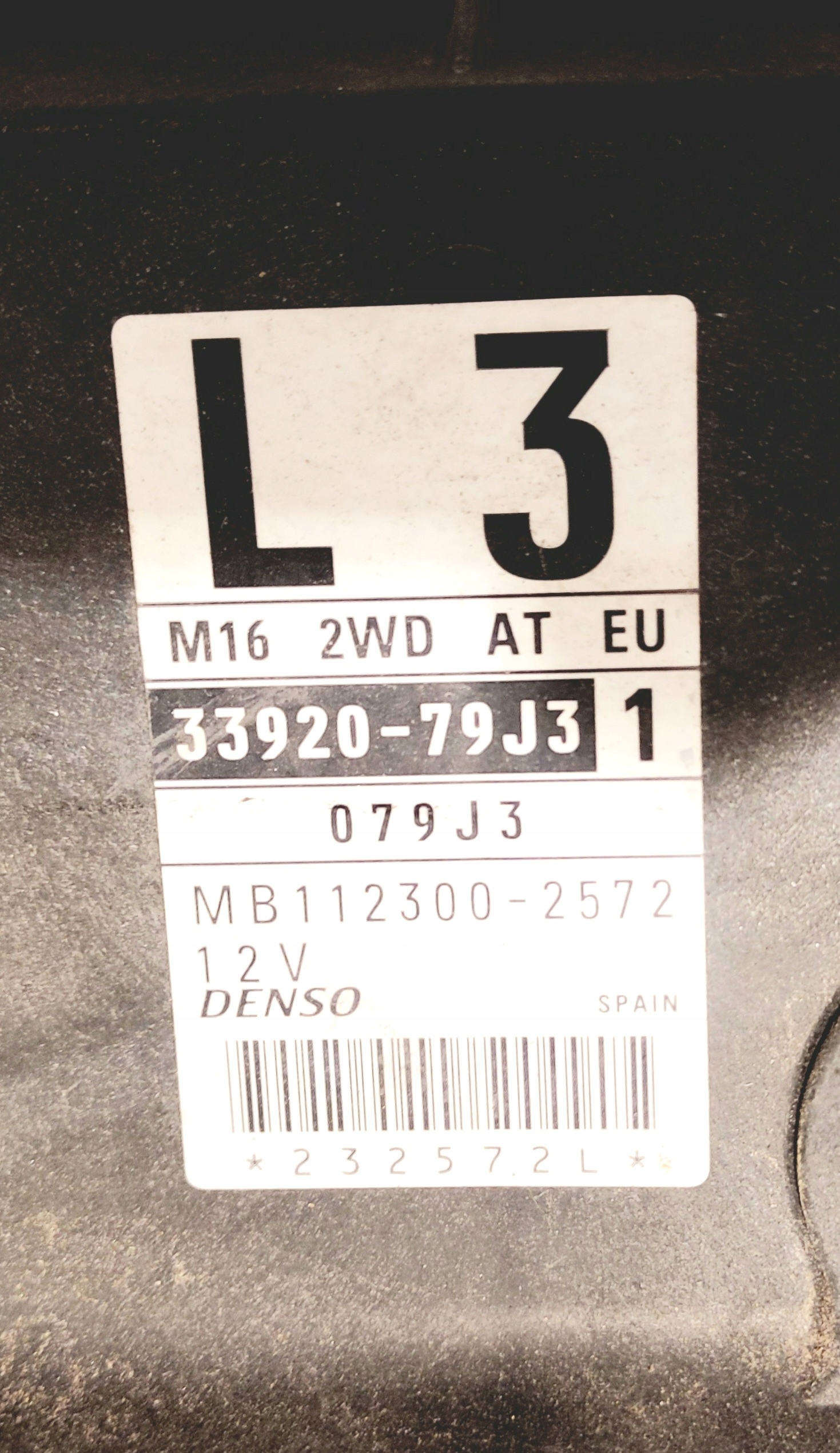 control unit of the engine 33920-79j3 SUZUKI SX4 1.6B