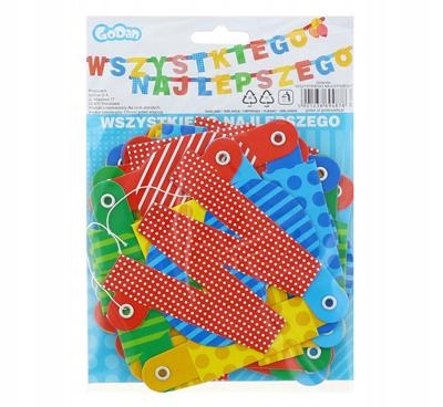 GIRLANDA URODZINOWA BANER WSZYSTKIEGO NAJLEPSZEGO DŁUGOŚĆ 230 CM Długość 230 cm