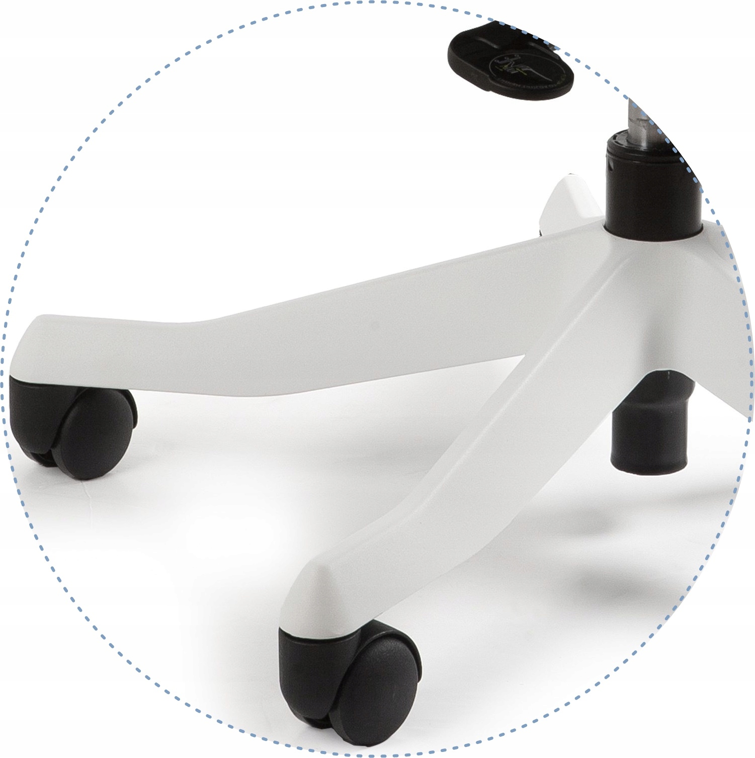 Fotel Obrotowy APOLLO Brązowy Unique Biurowy Biały Głębokość mebla 48 cm