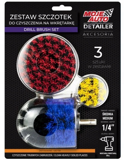 

Moje Auto Detailer Zestaw 3 Szczotek Na Wkrętarkę