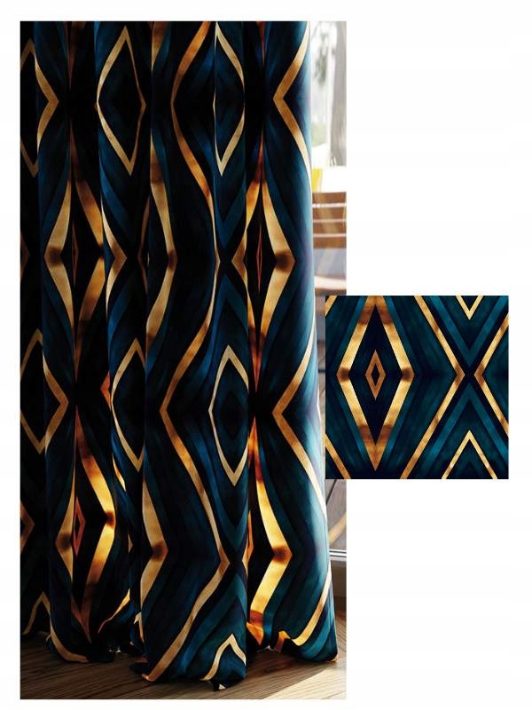 Elegantná záclona Granátové jablko Zlato Velvet Mäkká s páskou š.145x270