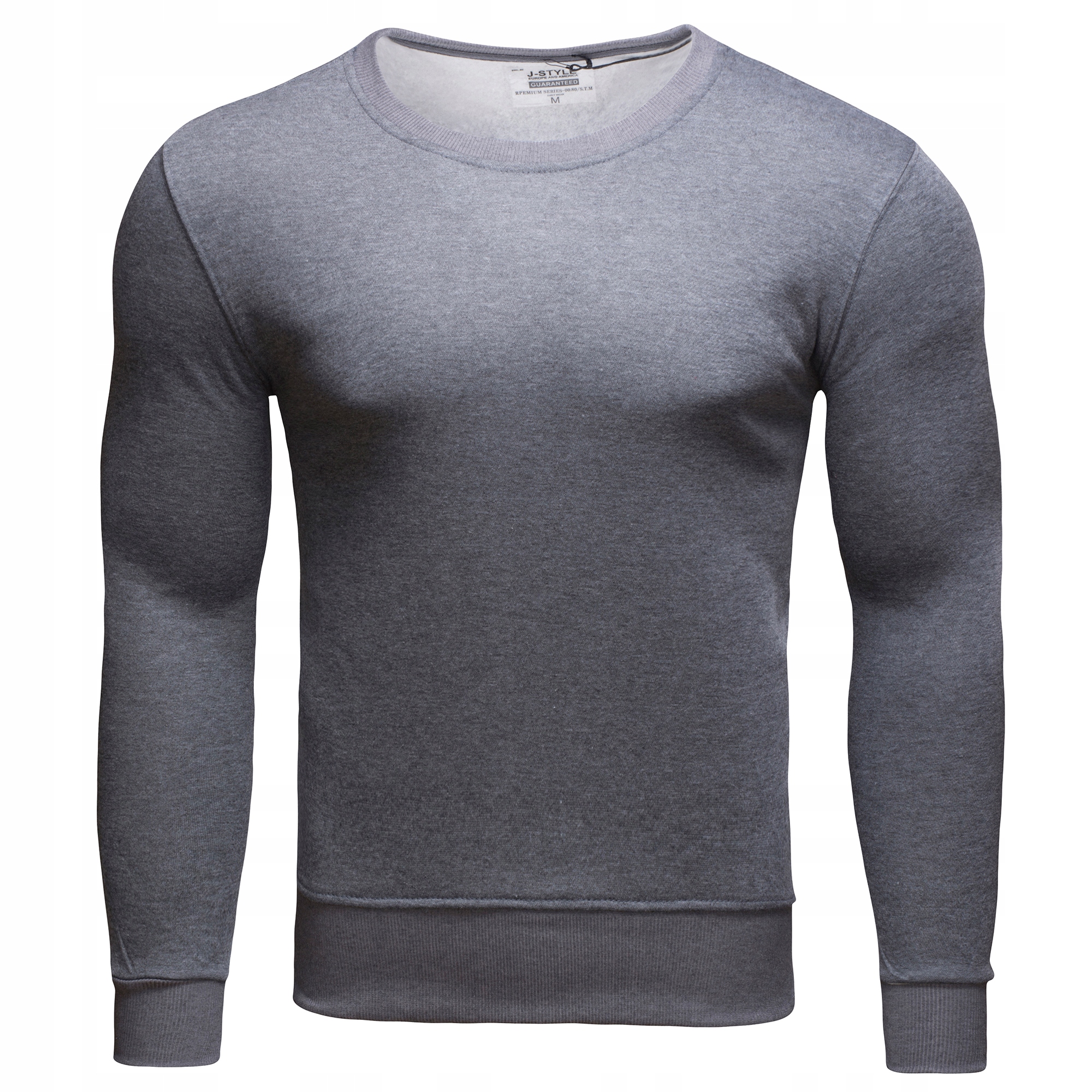 

BL01 gra roz. L Gładka Bluza Męska