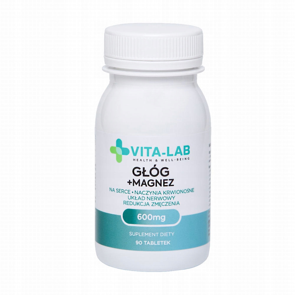 

Vita-lab Głóg 600 Magnez Zdrowe Serce 90 Tabl