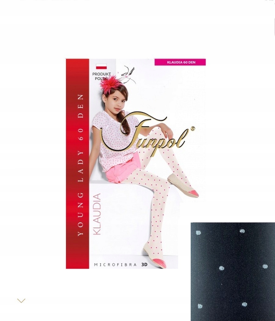 

Rajstopy Funpol mikrofibra 3D Klaudia 122-128 60