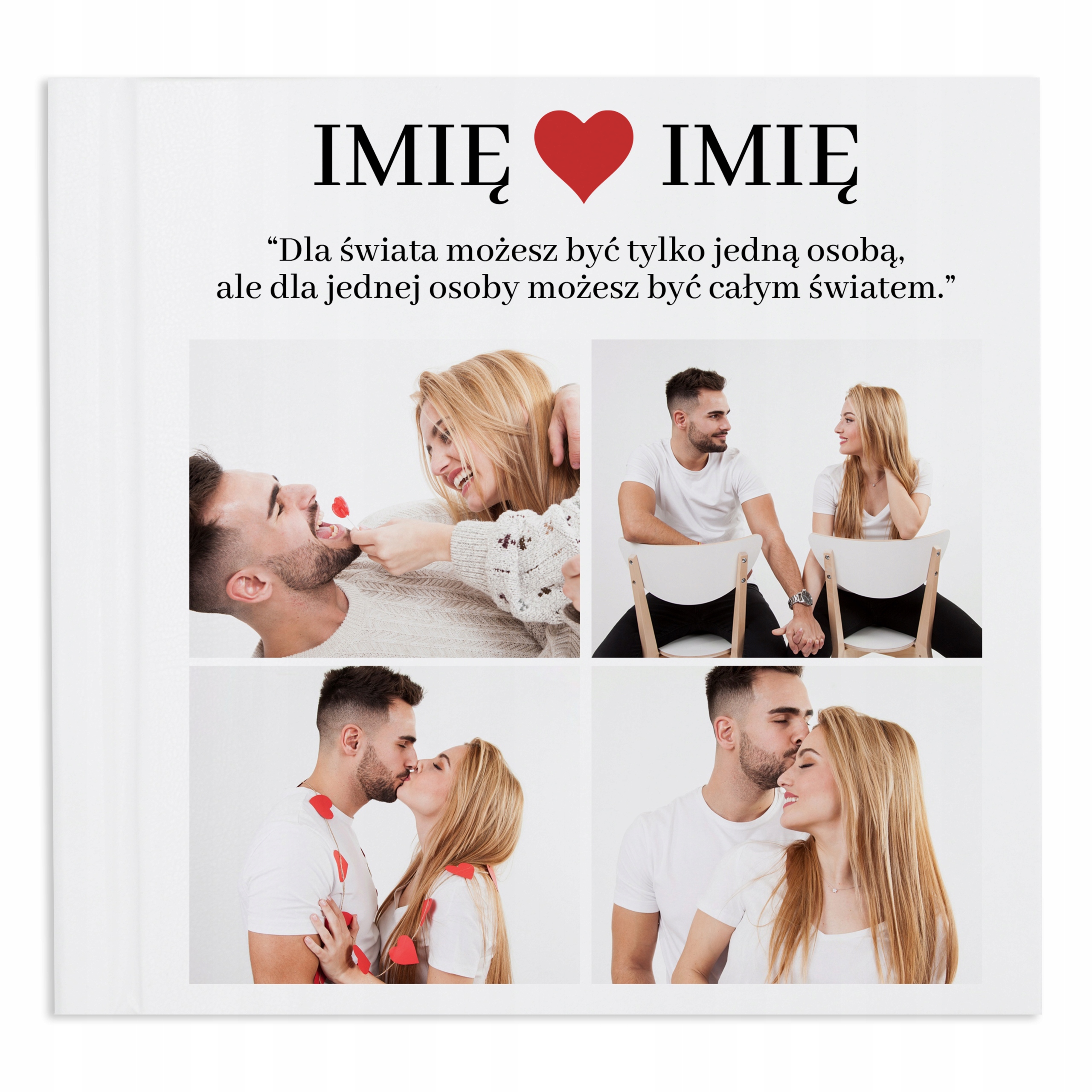 Album Bílý Dárek pro pár Můžete Být Celým Světem Jméno Fotografie