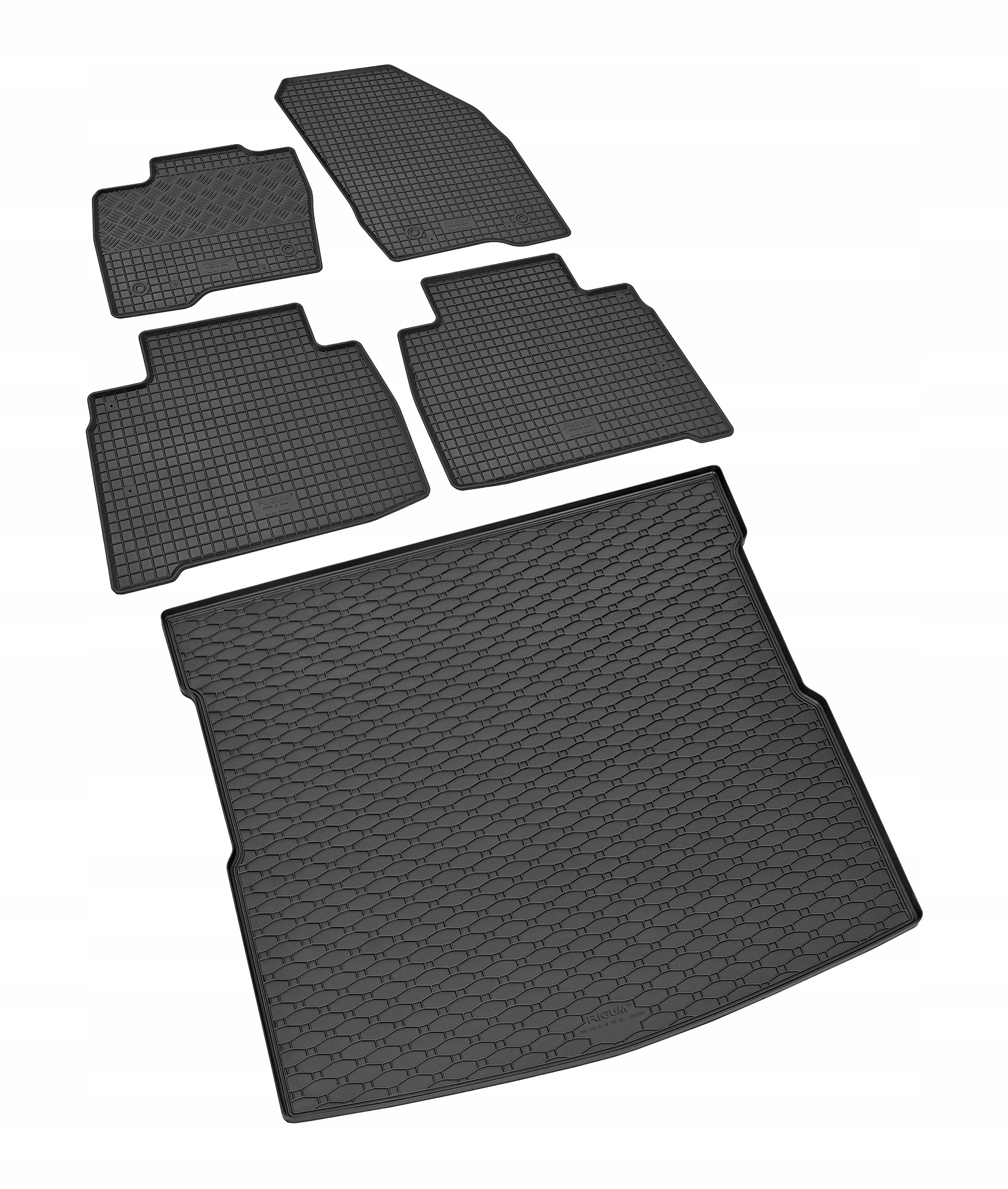 Zestaw dywaników do FORD S-Max od 2015 | 5 miejsc - dywaniki gumowe i mata