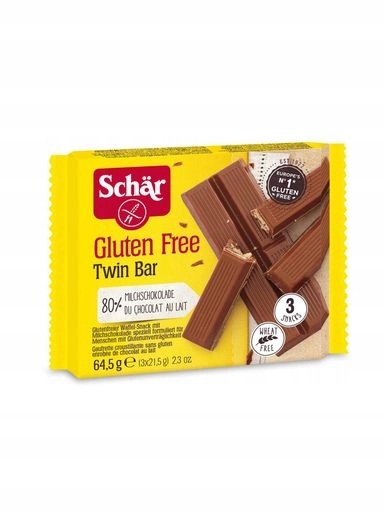4x Schar Twin bar – bezlepkové čokoládové oplatky 3x21.5 g