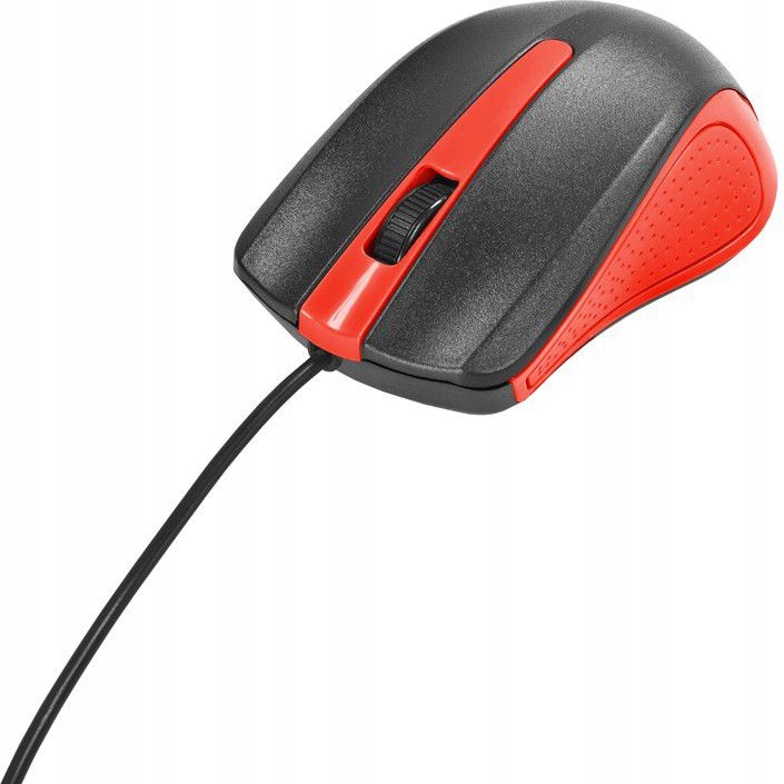 Mysz optyczna E5 czarno-czerwona 800 dpi