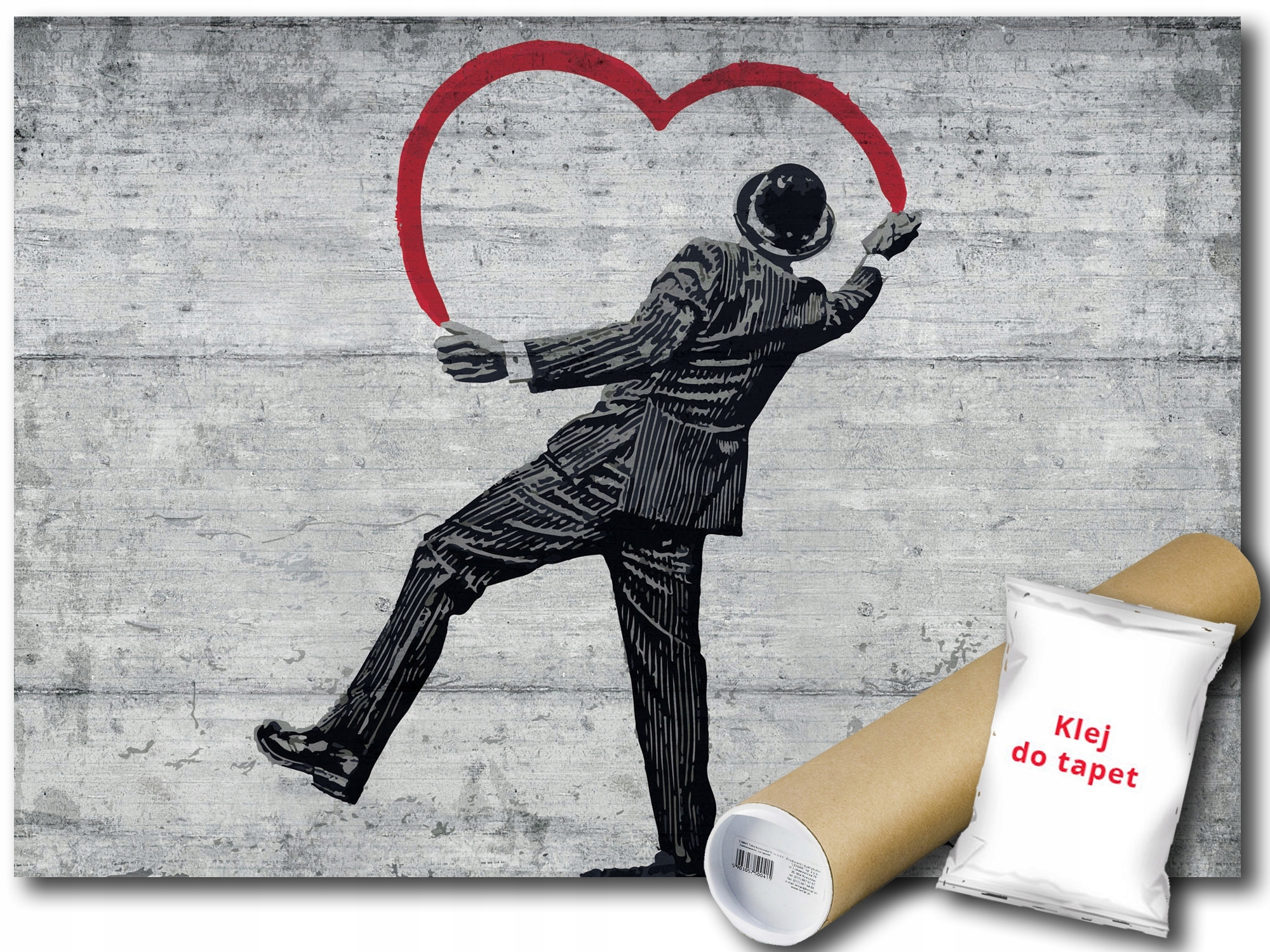 Vinylová Fototapeta Banksy Gentleman In Love Street Art Graffiti 368x254