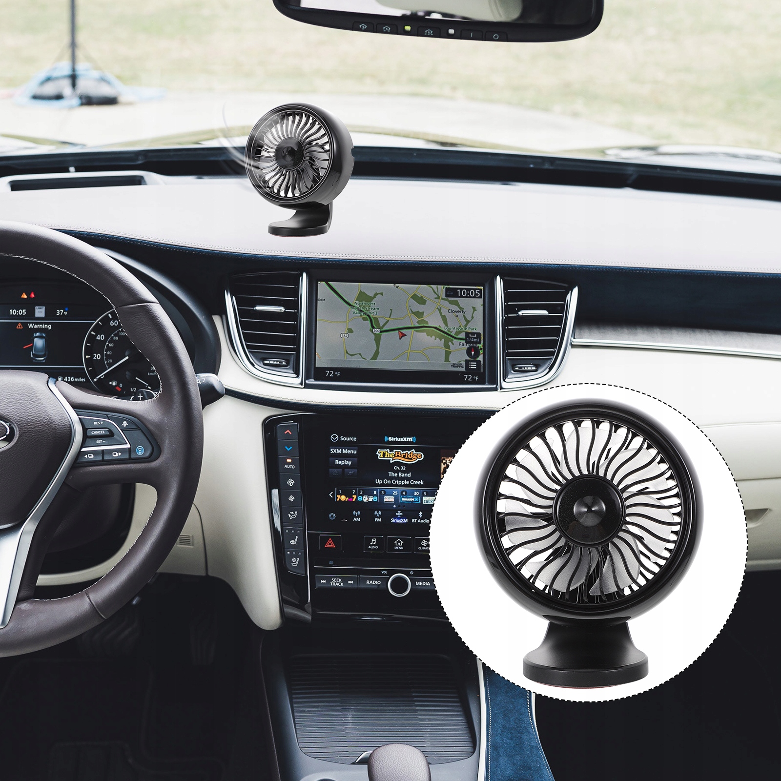 WENTYLATOR SAMOCHODOWY CICHY PRZENOŚNY CHŁODZĄCY USB Producent części Inny