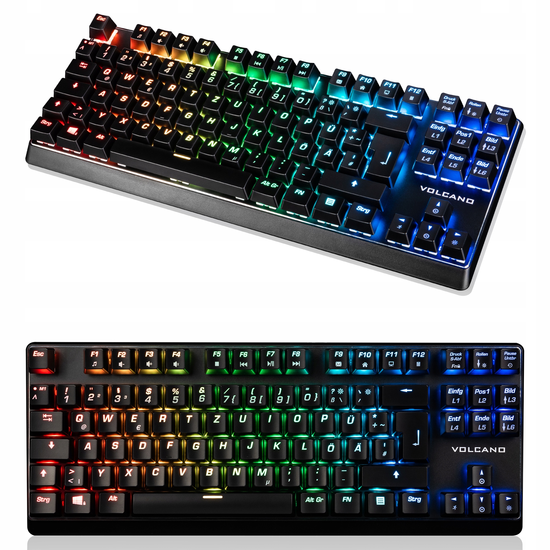 Mechanická klávesnice Modecom Volcano Lanparty Plus Rgb Tkl Outemu Blue