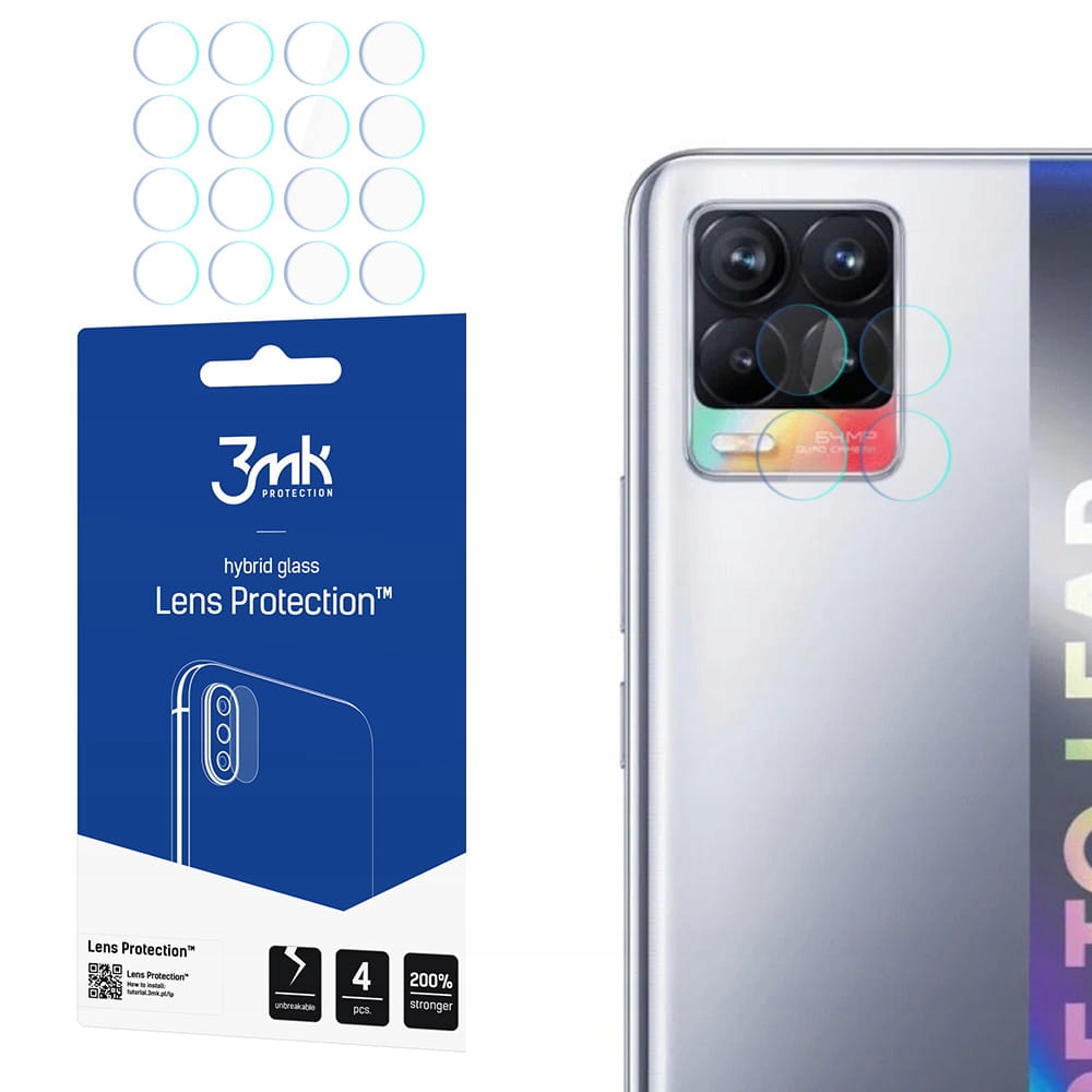 

4x Szkło hybrydowe na aparat do Realme 8 4G 3mk