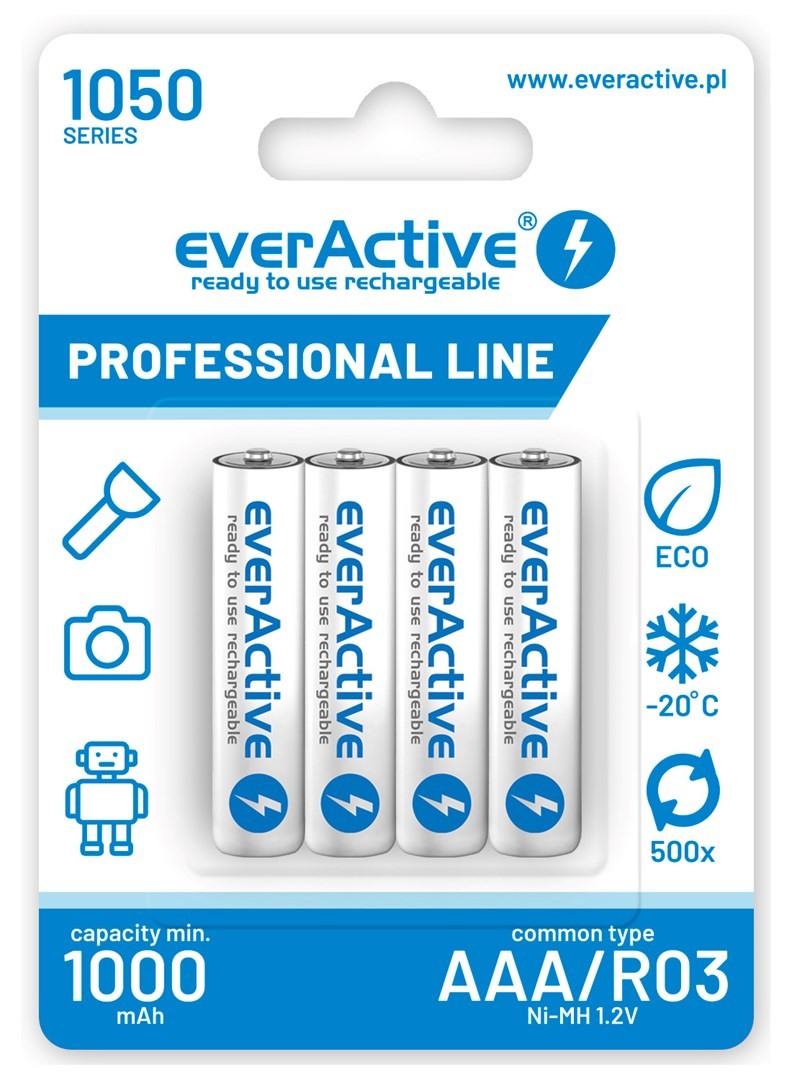 Zestaw akumulatorków everActive Professional line EVHRL03-1050