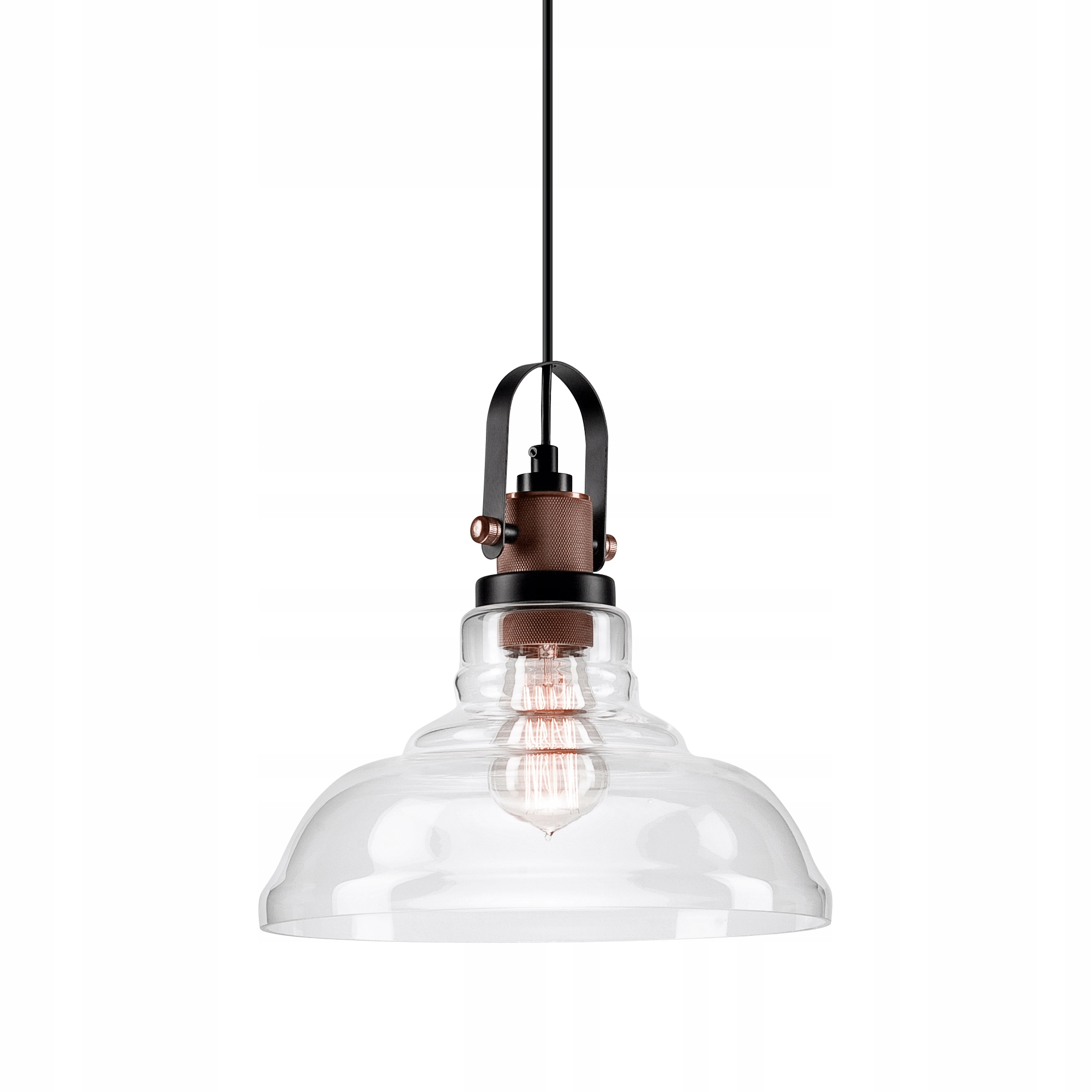 

Marco lampa wisząca transparentna miedź 28 cm loft
