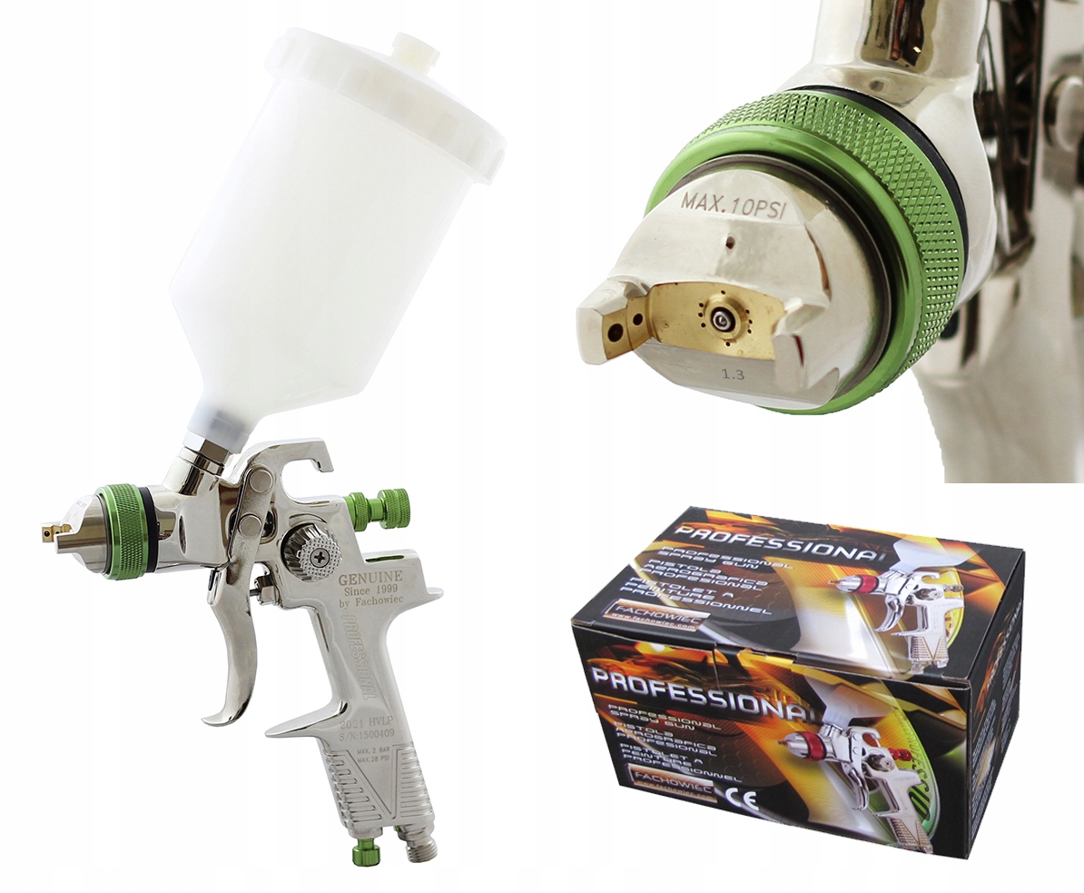 Pistolet lakierniczy Professional Hvlp dysza 1,3 mm górny zbiornik 600 ml