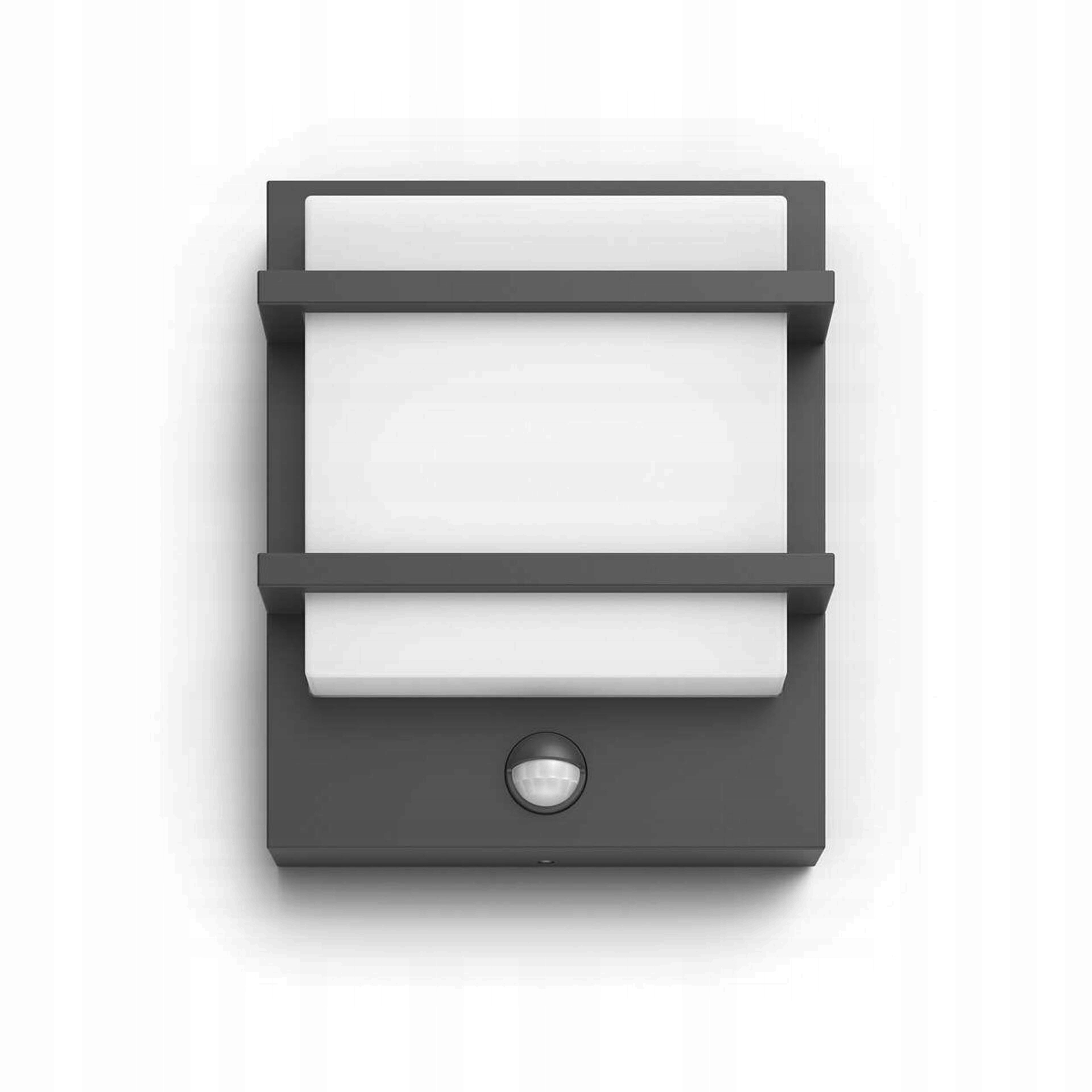 Led vonkajšie nástenné svietidlo Petronia, 12W, 1200lm, IP44, senzor, antrac