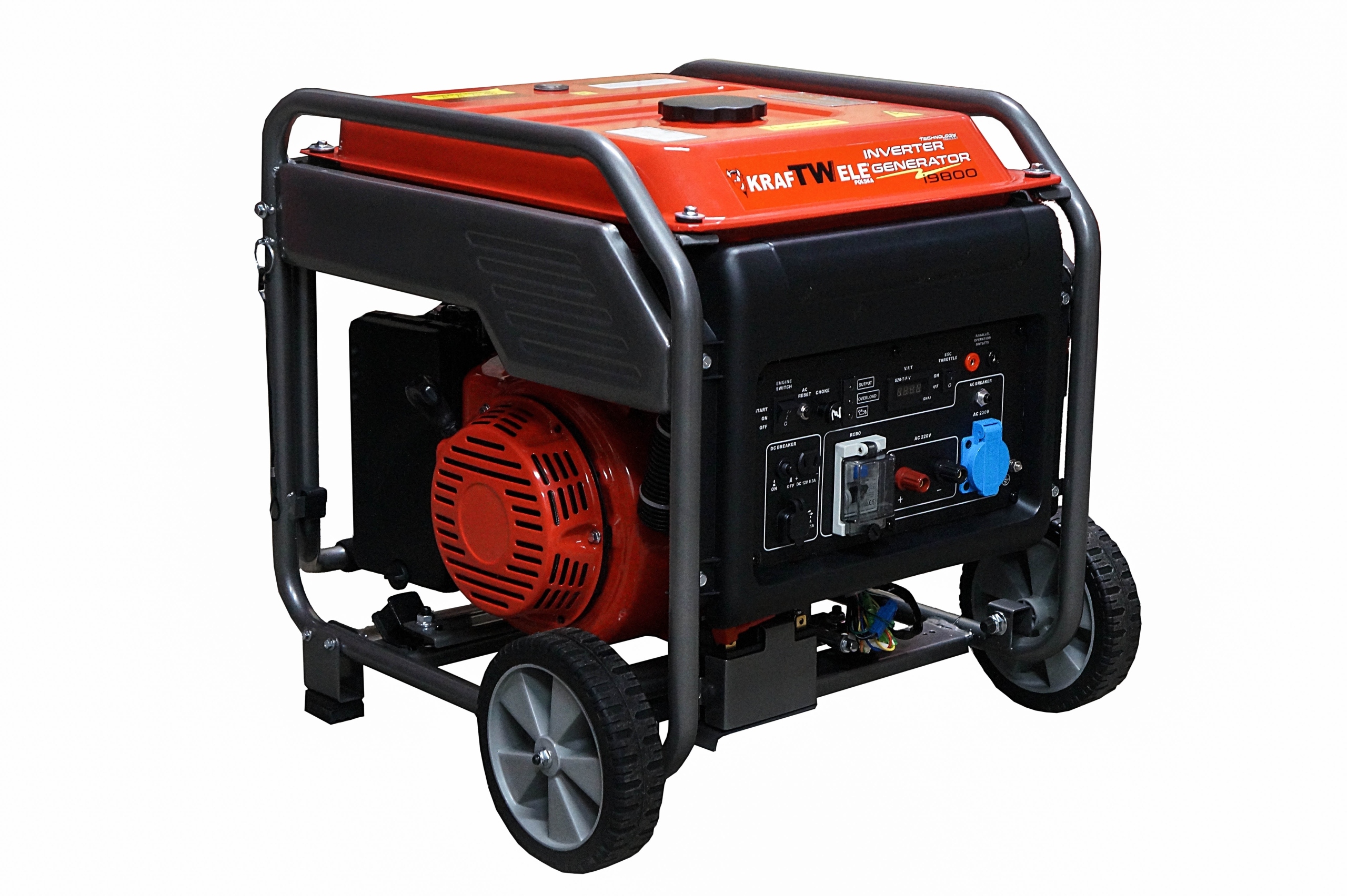 Jednofázový přenosný generátor KrafTWele 9800 W benzín