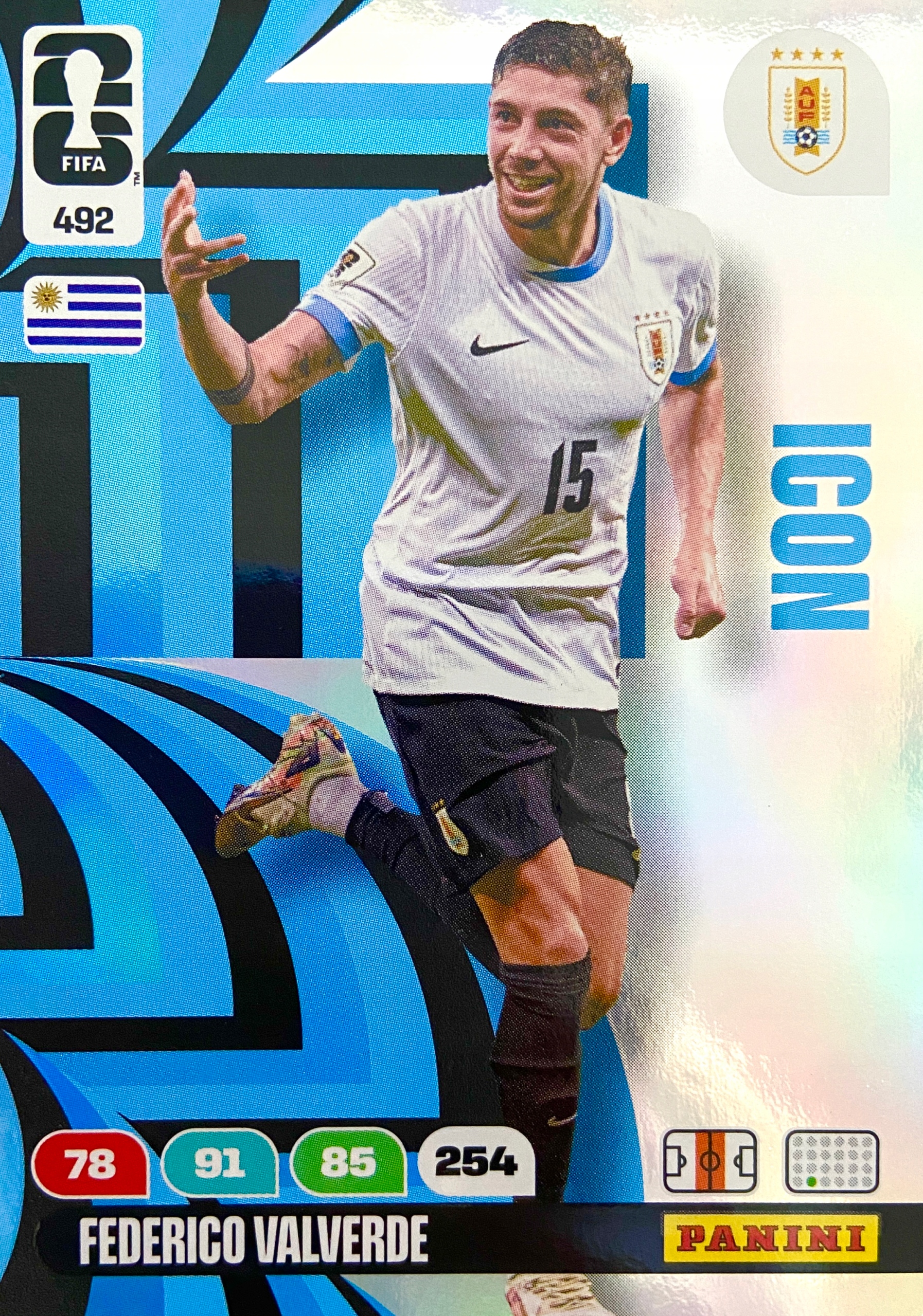 Panini Fifa World Cup 2026 karta piłkarska Icon 492 Valverde Urugwaj