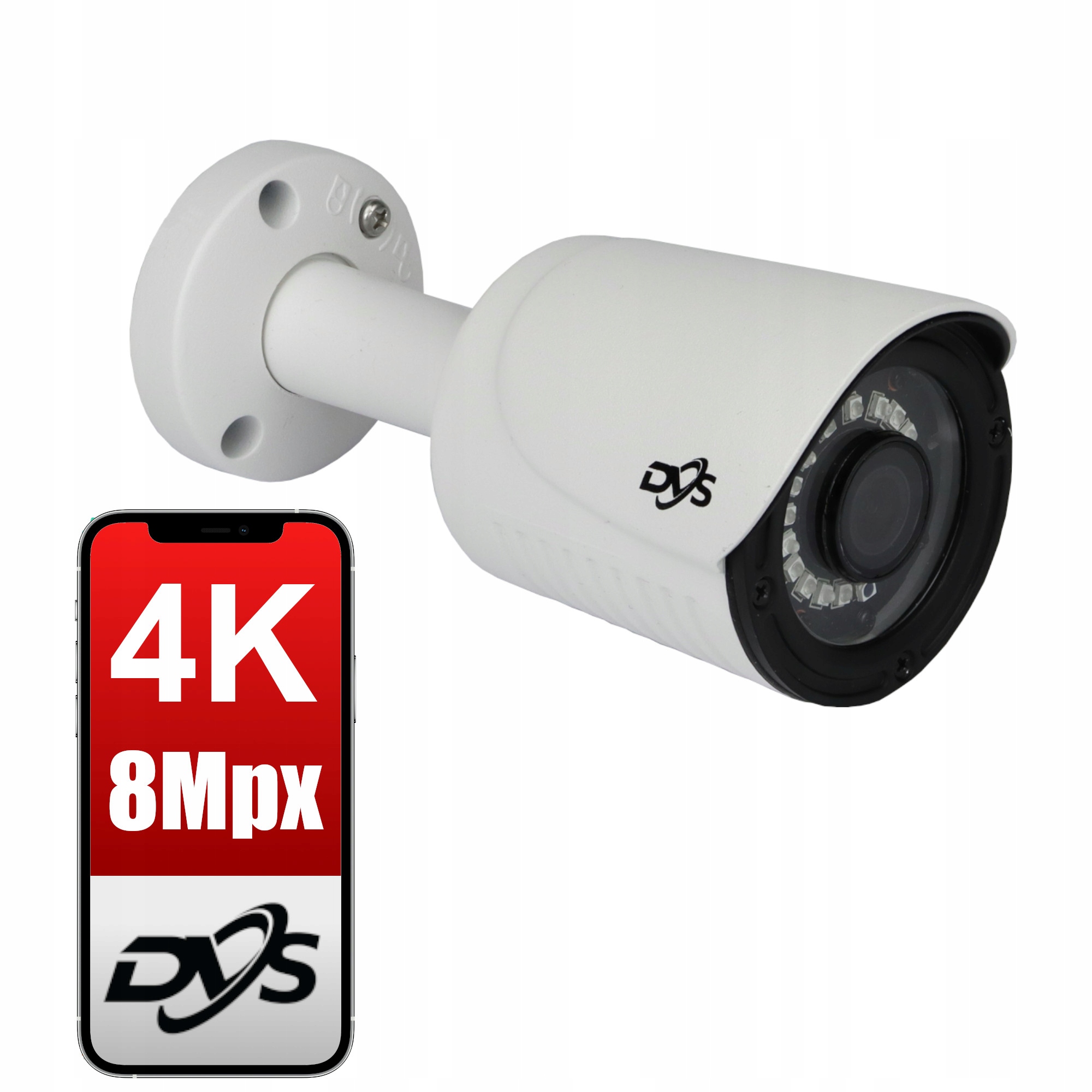 Kamera tubowa (bullet) AHD, ANALOG, CVBS, HD-CVI, HD-TVI DVS DVS-HA8028NT2-IR 8 Mpx