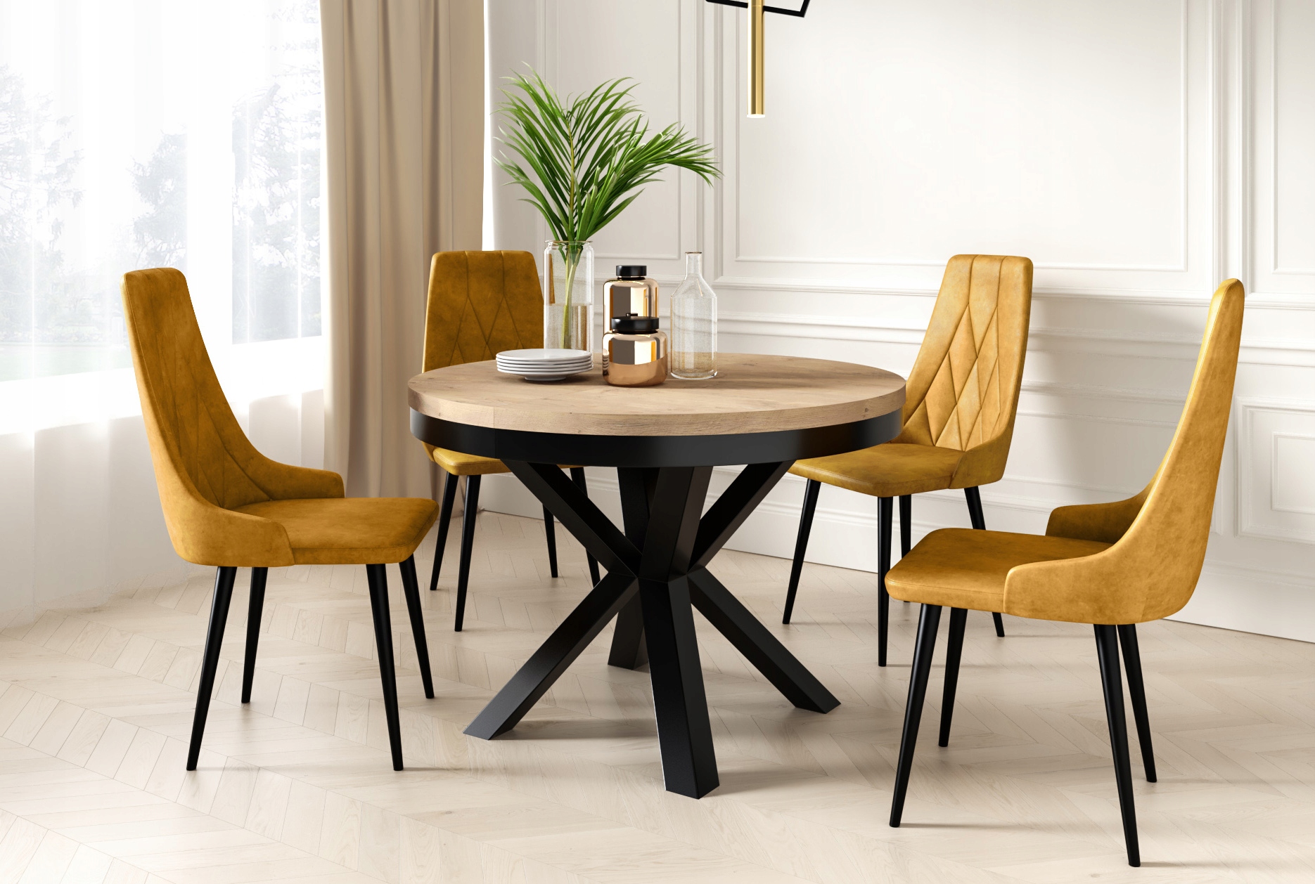 OKRĄGŁY STÓŁ 100/180 rozkładany LOFT industrialny EAN (GTIN) 5904689130100