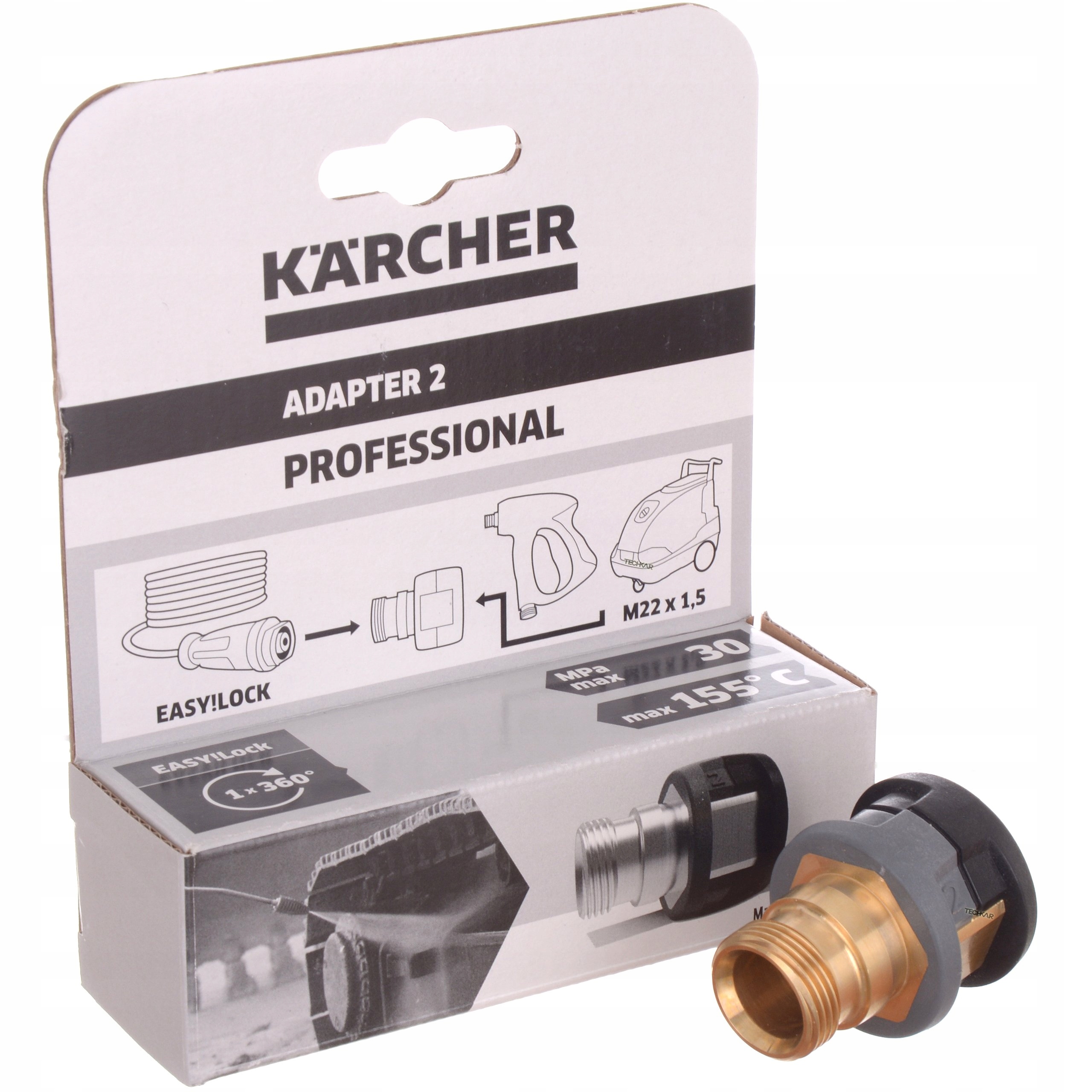 Adapter 2 Easy Lock Force wąż Karcher Pistolet M22 do myjki nowy typ gwint