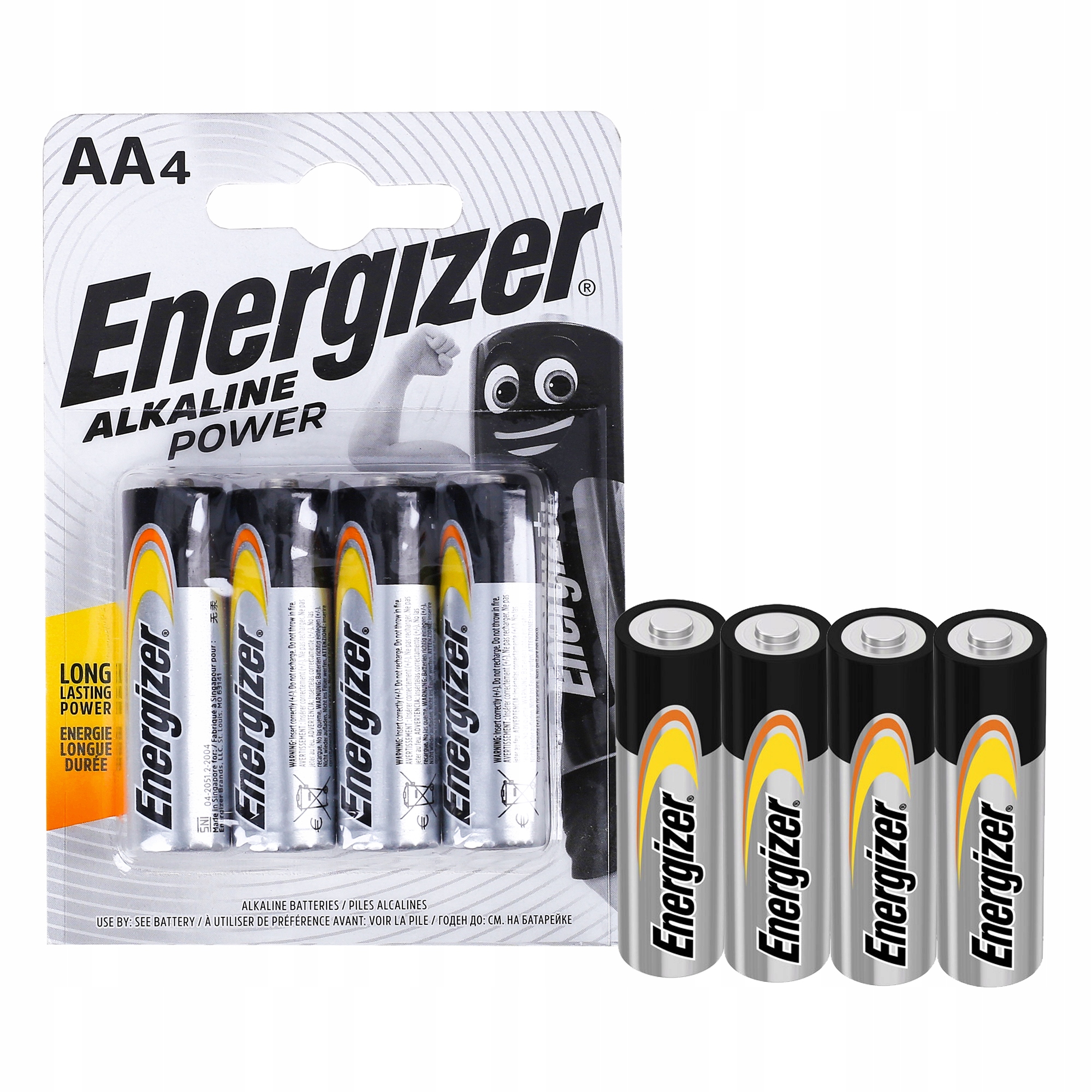 4x ORIGINAL AA R6 ALKALINE BATTERIES Energizer EAN (GTIN) 7638900246599