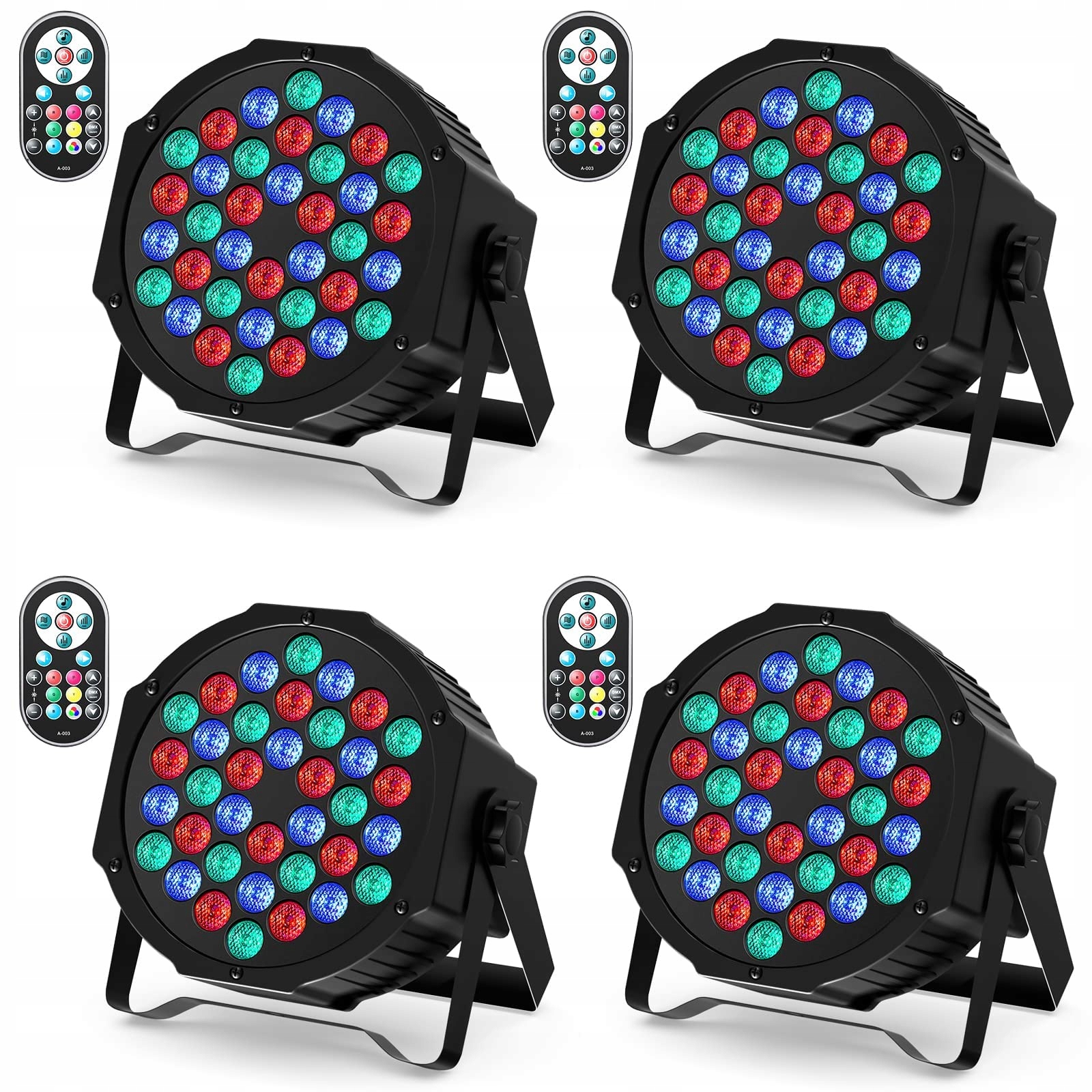 Reflektory U`King Led Rgb 36 diod sada 4 s dálkovým ovládáním