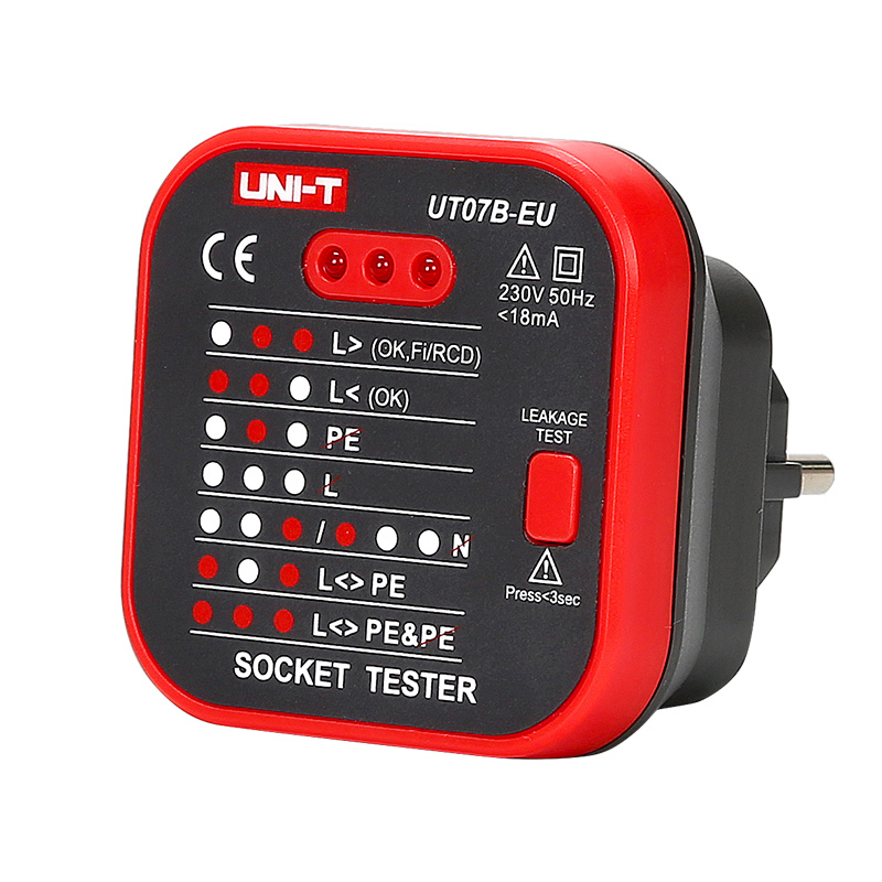 

Tester gniazda sieciowego Ac 230V Rcd Uni-t UT07B