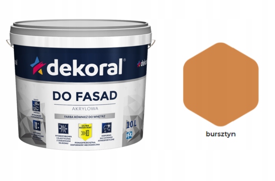 

Farba Fasadowa Dekoral Polinit Bursztyn 10L