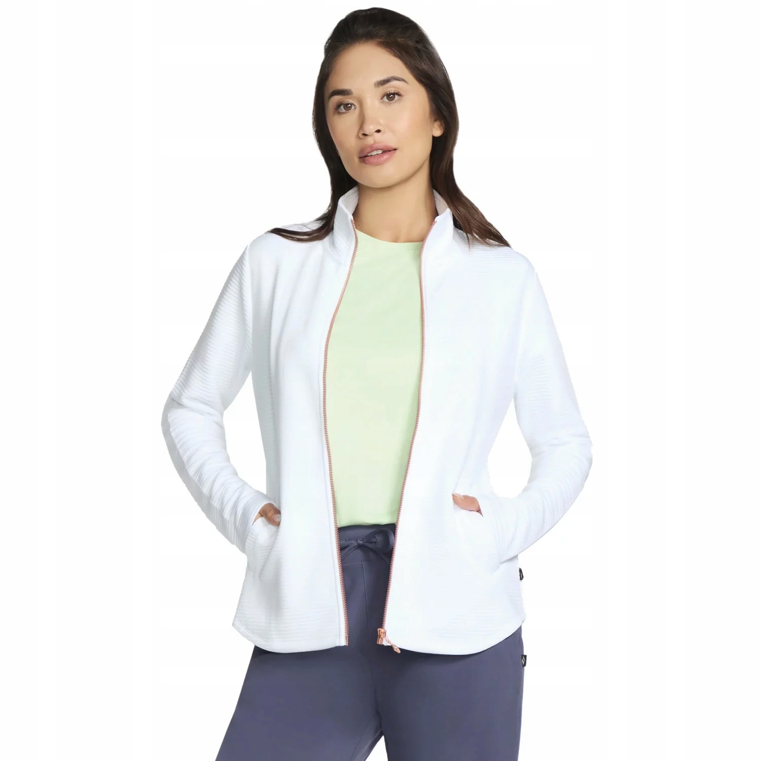 Skechers The Hoodless Hoodie GoWalk Shine Jacket JA78-WHT