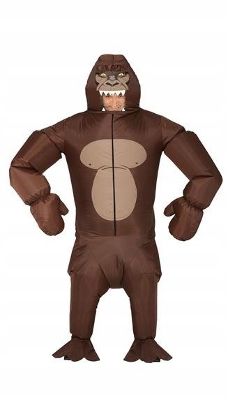 Kostým Nafukovací Gorila Hnědý Kostým Maškarní Převlek Karneval