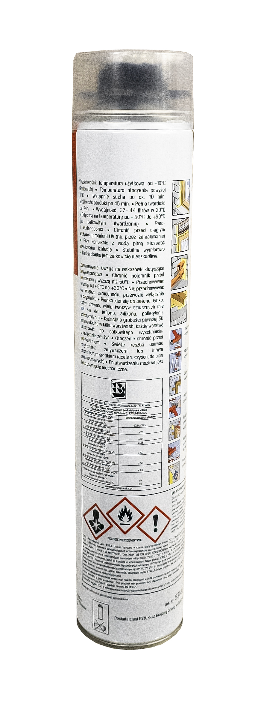 PIANA MONTAŻOWA PIANKA PISTOLETOWA LETNIA PUP 750 WYSOKA JAKOŚĆ WYDAJNOŚĆ Marka Fischer