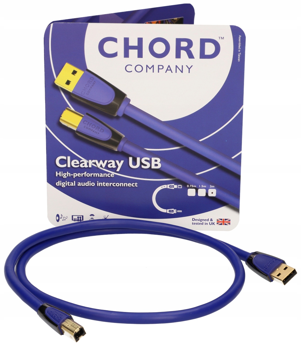 2× Chord Clearway USB - 3.0m - Kabel USB A-B Audio