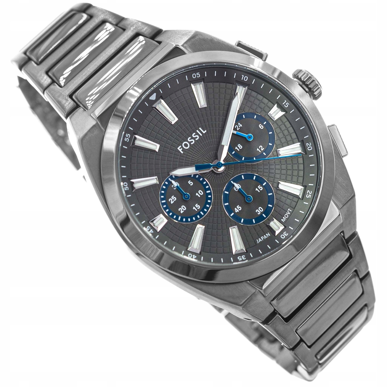 MĘSKI ZEGAREK FOSSIL FS6107 EVERETT DATOWNIK ELEGANCKI BRANSOLETA ...