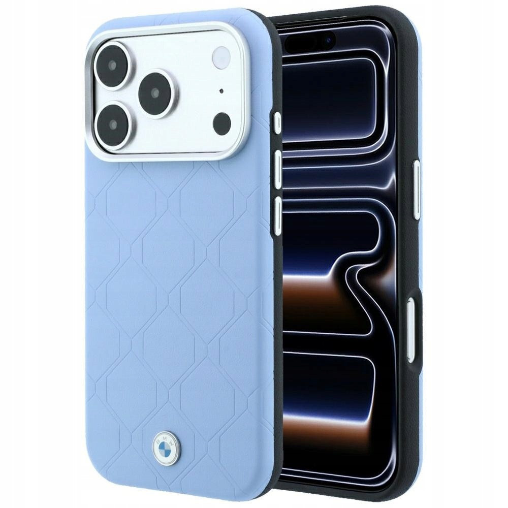 Pouzdro Bmw Sign Deboss Quilted Metal Logo MagSafe pro Apple iPhone 18 Pro 17