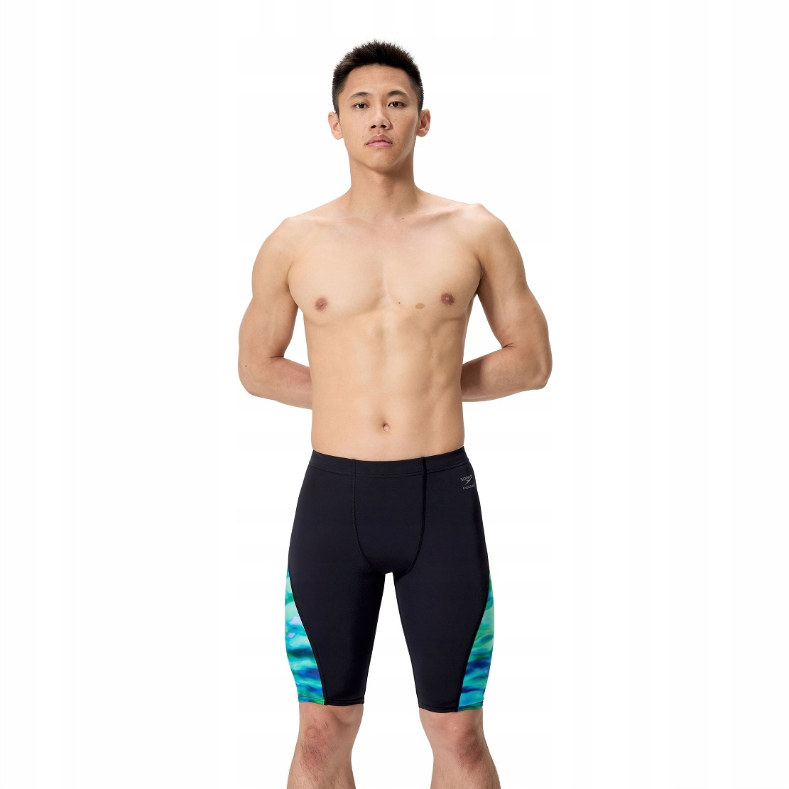 Pánské plavky kraťasy koupací Speedo Spliced Printed Jammer vel. D5|M