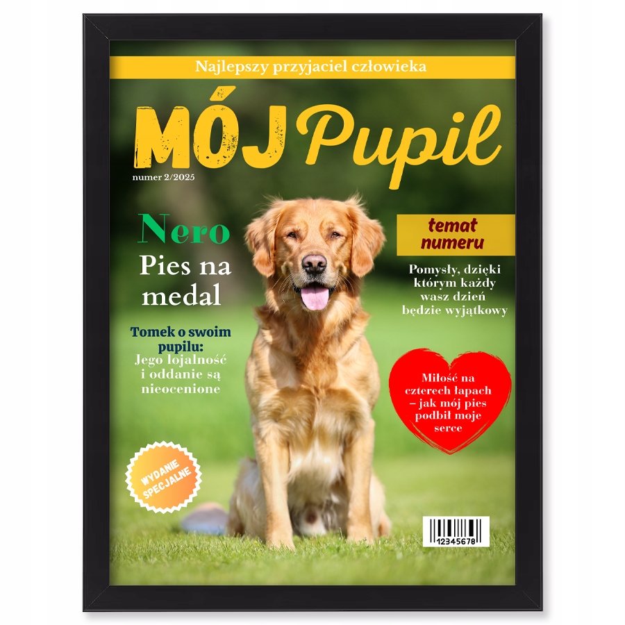 Obal Můj Pupil Vaše fotografie časopisu v rámečku dárek 40x30 cm