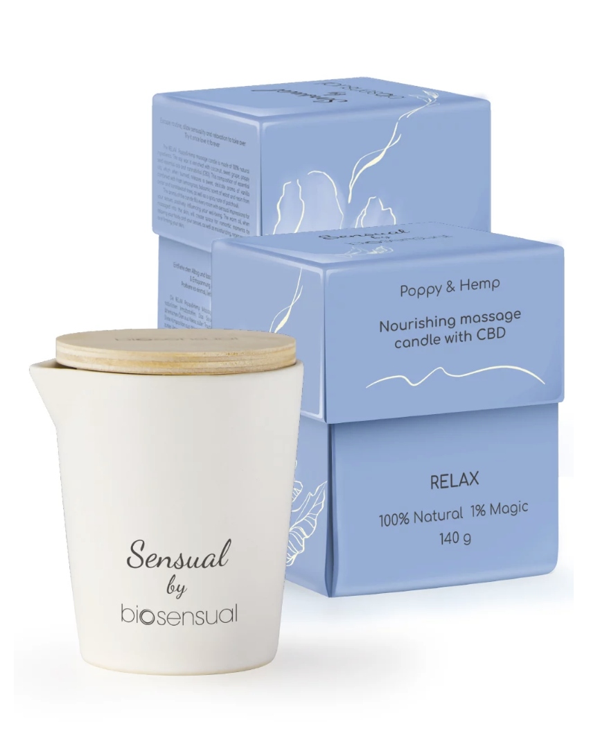 Masážní svíčka Sensual s Cbd Poppy&Hemp 140 g