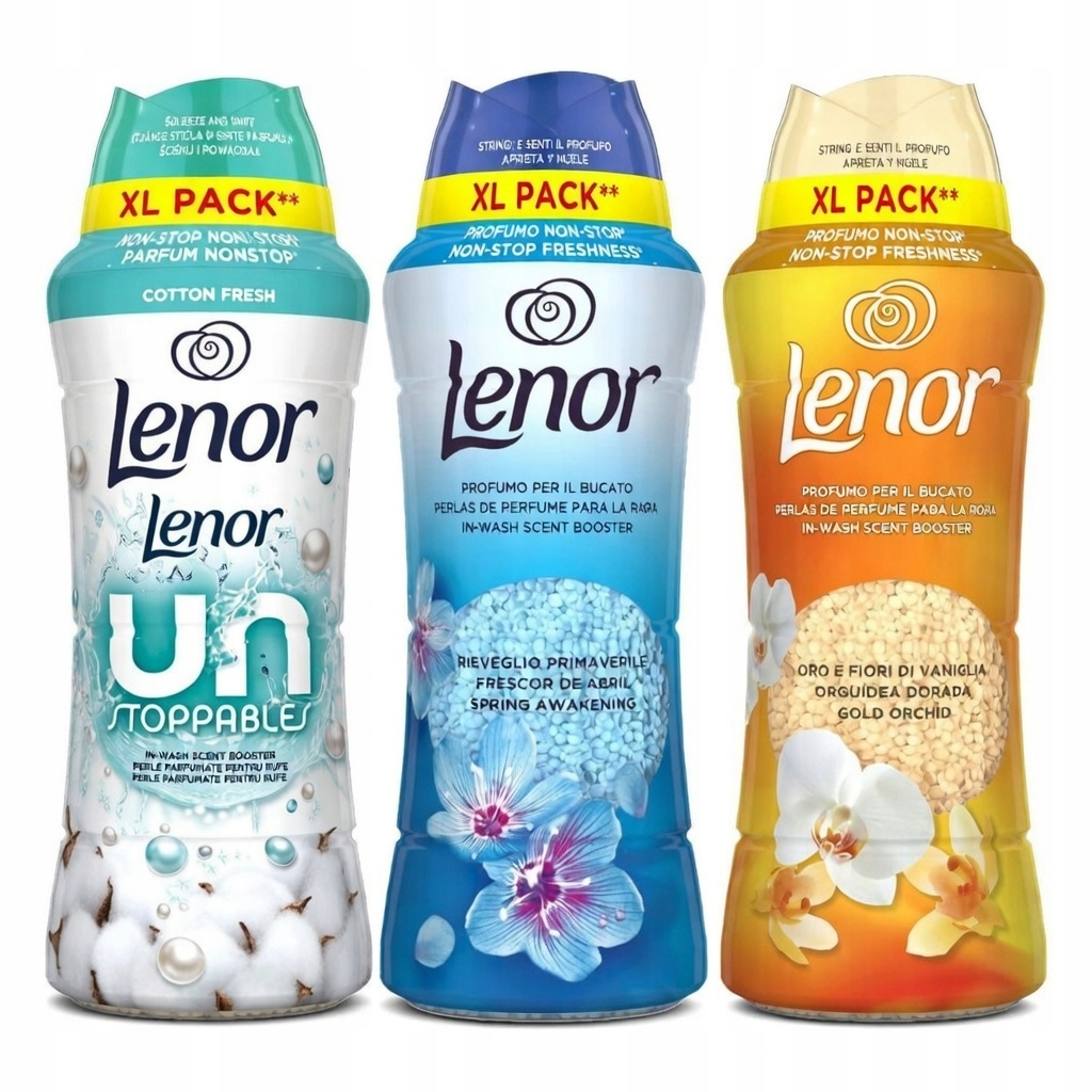 Sada Lenor vonné perličky do praní mix 3x495 g