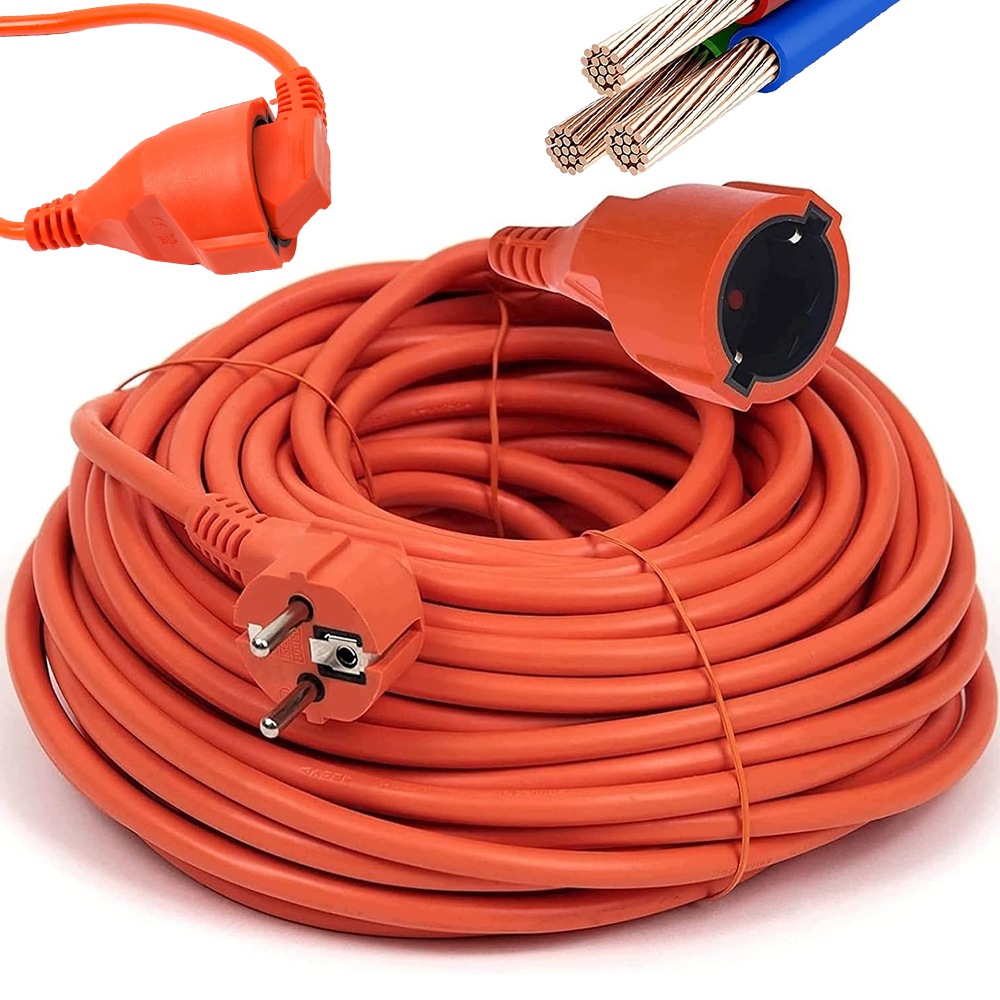 Prodlužovací Kabel 3x0.75 mm2 IP44 30 metrů oranžový