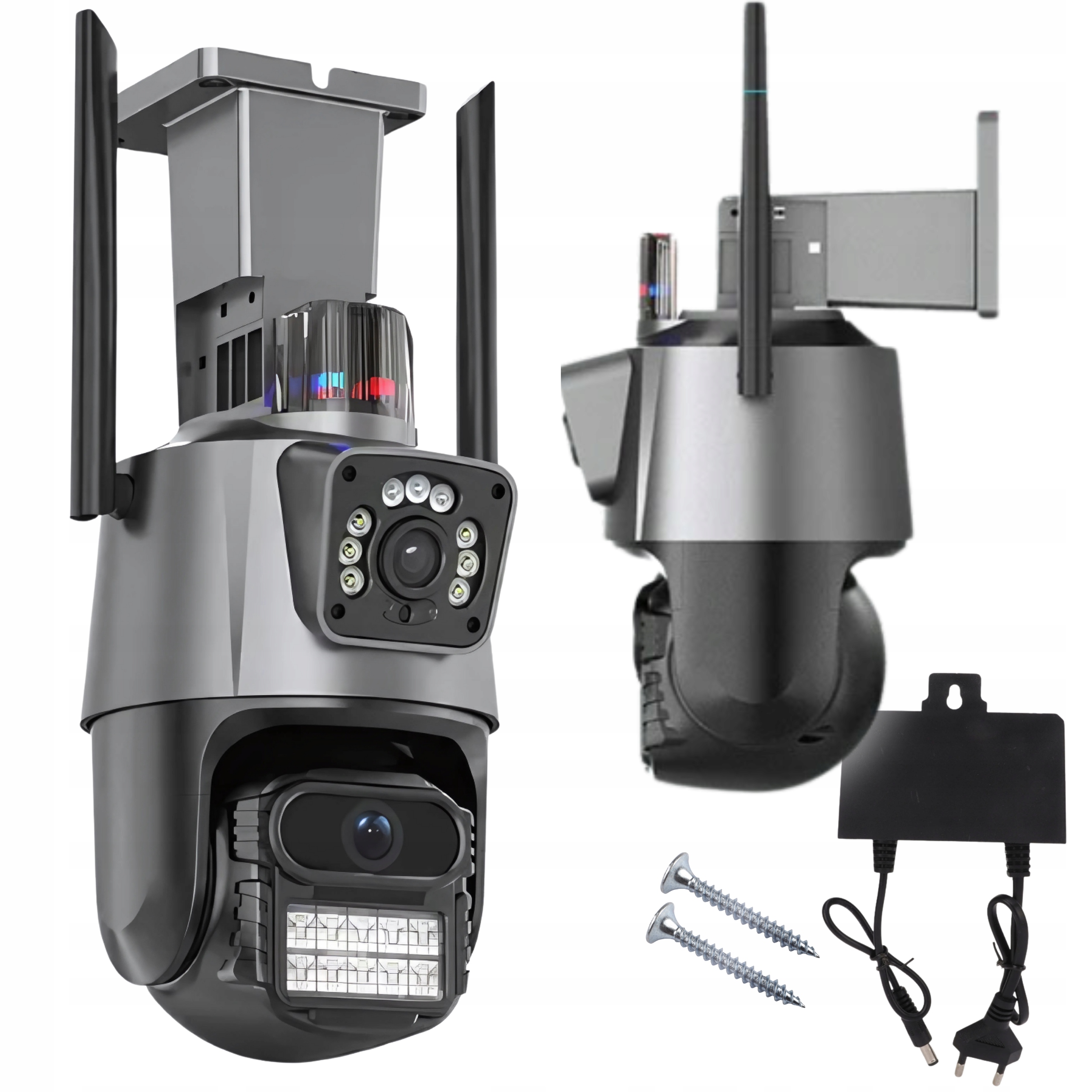 Kamera Ip Wi-Fi obrotowa 8MP Fhd podwójny obiektyw Ai detekcja śledzenie